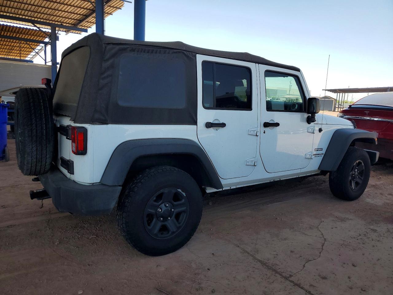 2015 Jeep Wrangler Unlimited Sport White vin: 1C4BJWDG3FL706161
