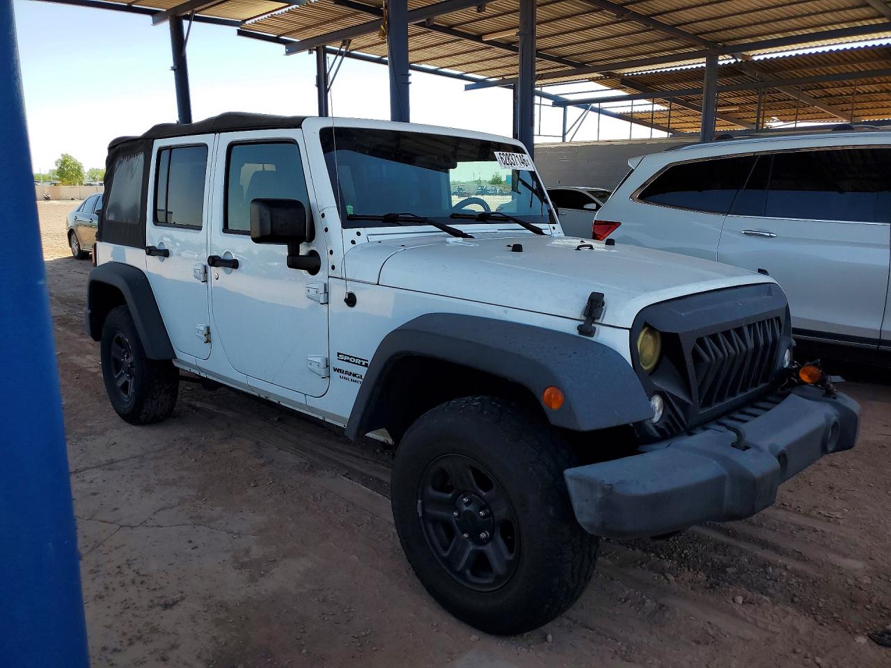 2015 Jeep Wrangler Unlimited Sport White vin: 1C4BJWDG3FL706161