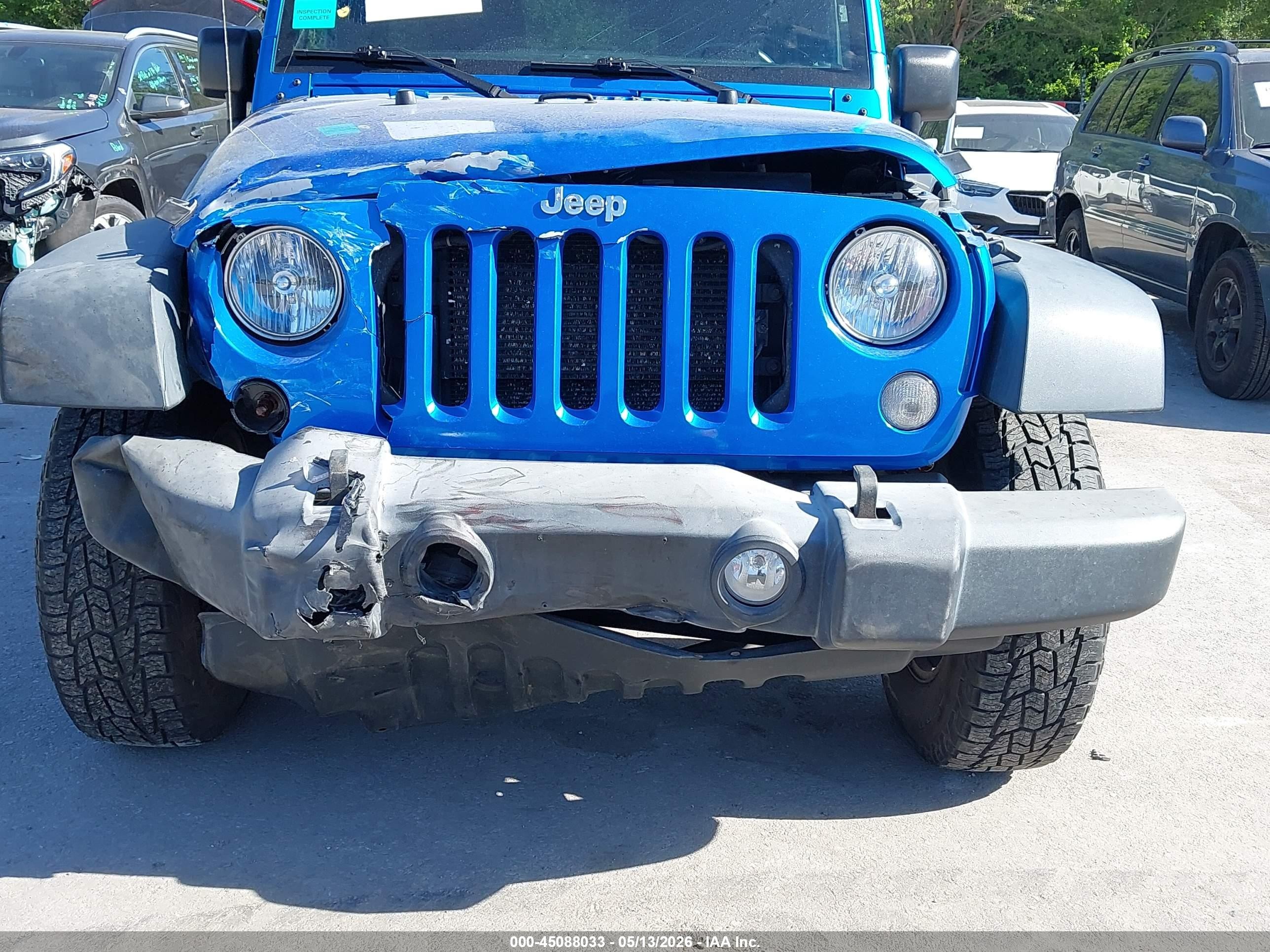 2015 Jeep Wrangler Unlimited Sport Blue vin: 1C4BJWDG3FL759149