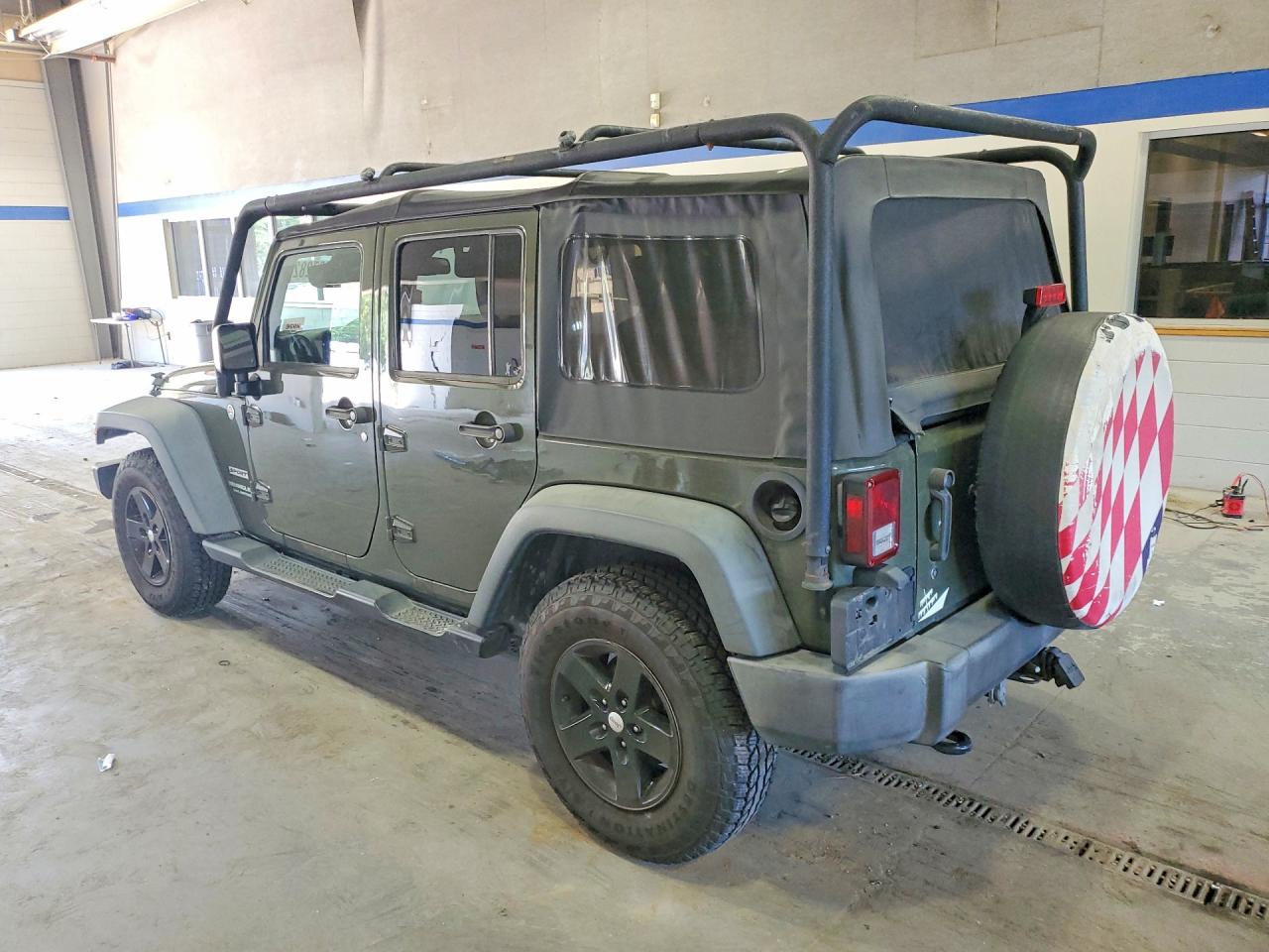 2015 Jeep Wrangler Unlimited Sport Green vin: 1C4BJWDG3FL760091