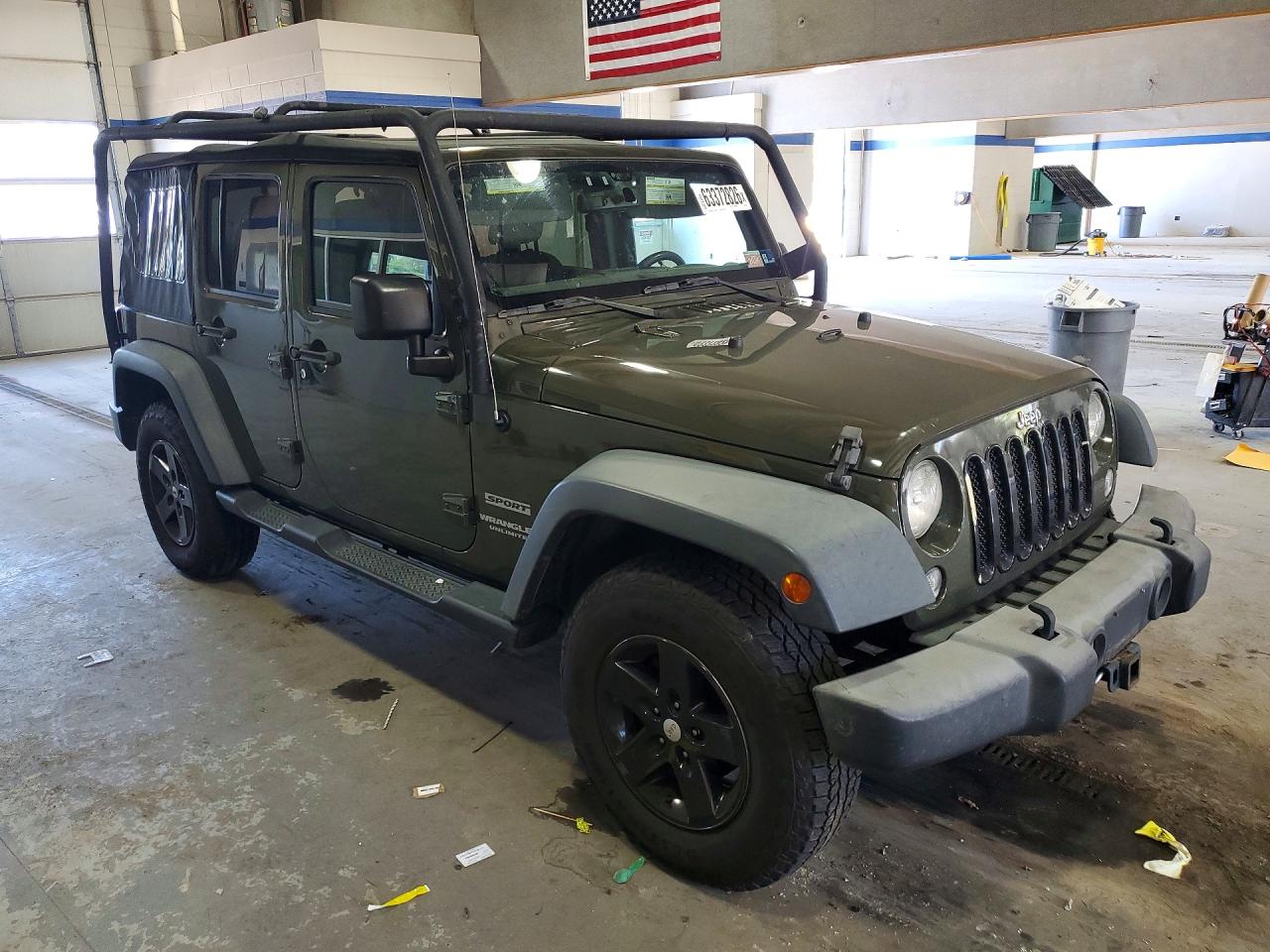 2015 Jeep Wrangler Unlimited Sport Green vin: 1C4BJWDG3FL760091