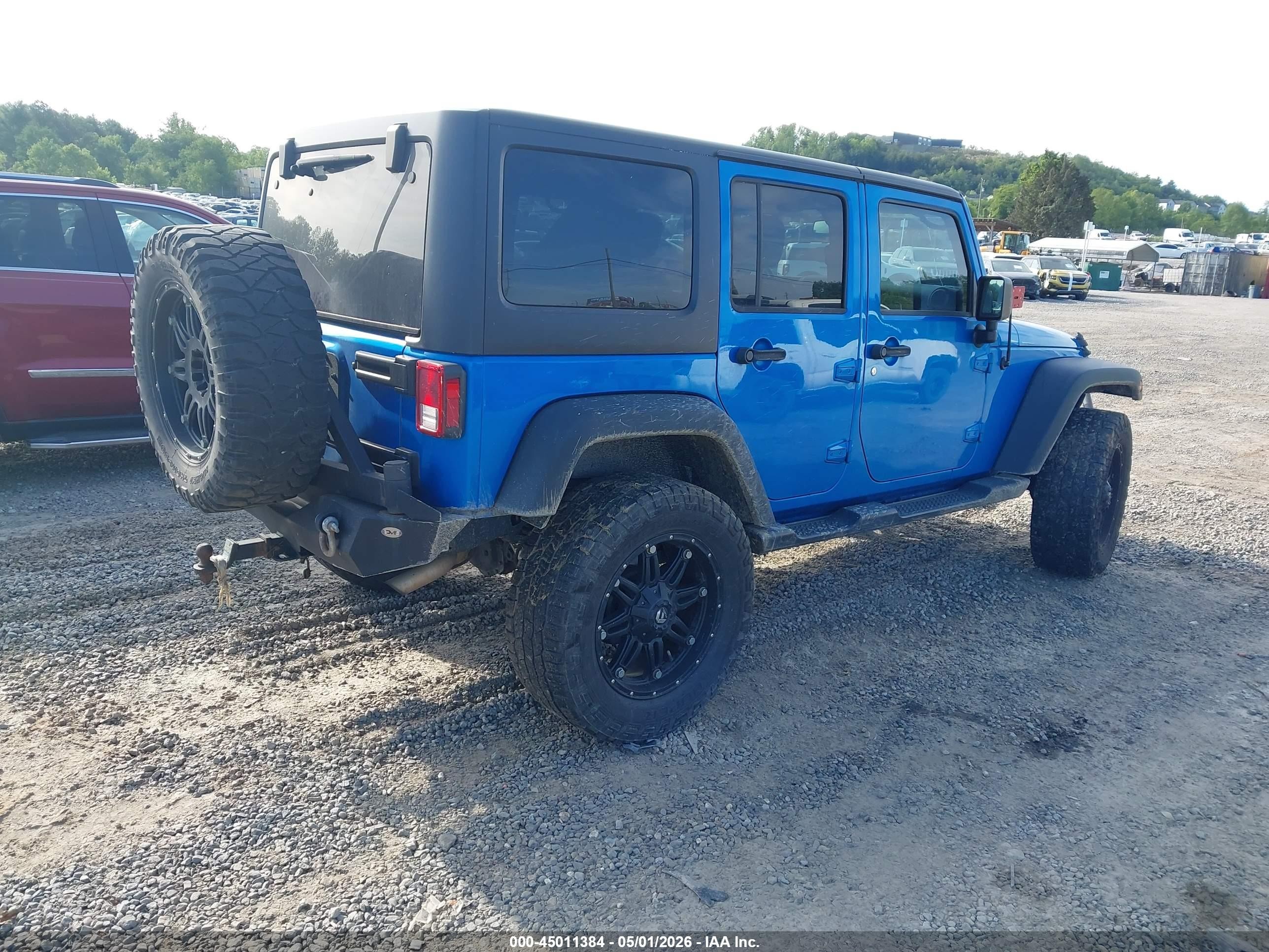 2016 Jeep Wrangler Unlimited Sport Blue vin: 1C4BJWDG3GL197058