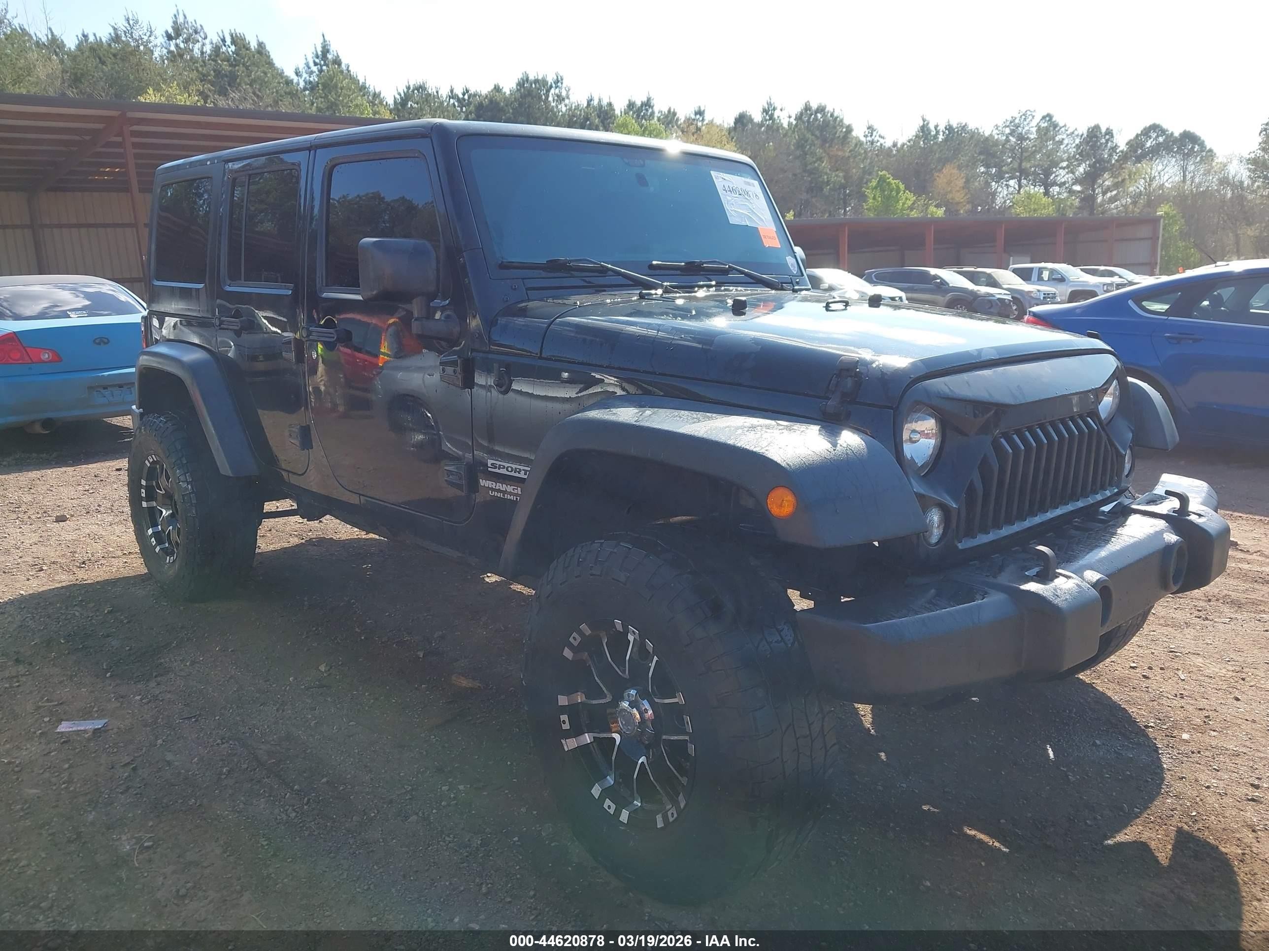2016 Jeep Wrangler Unlimited Sport Black vin: 1C4BJWDG3GL230558