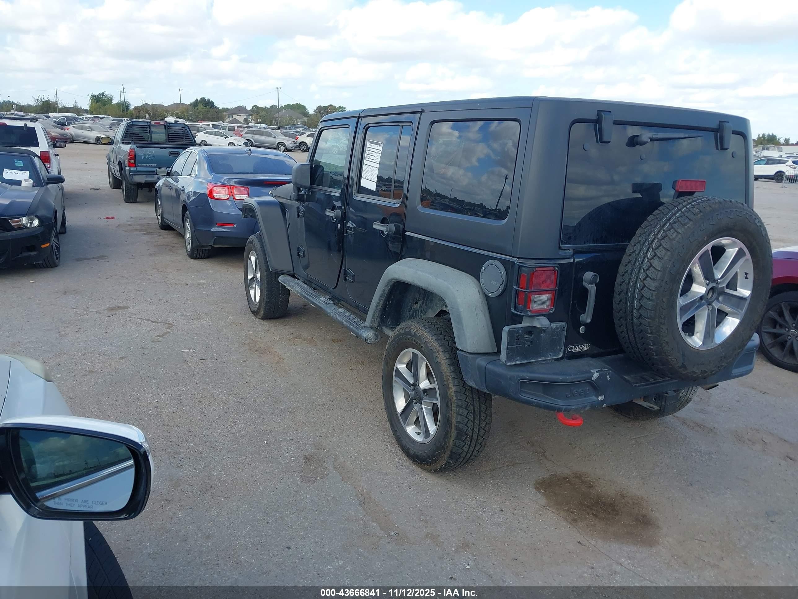2012 Jeep Wrangler Unlimited Sport Black vin: 1C4BJWDG4CL153354