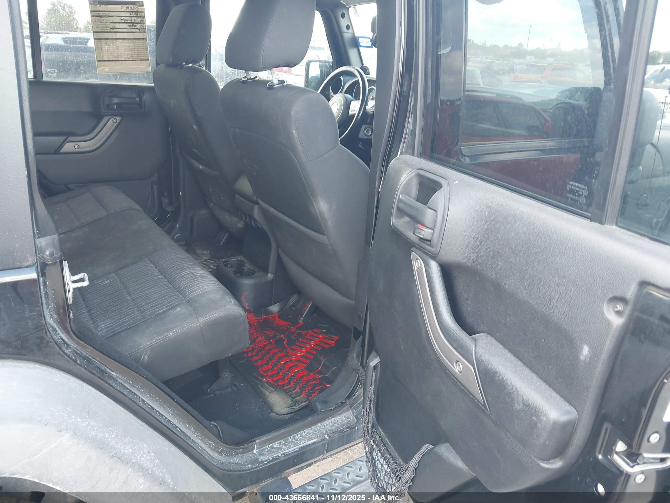 2012 Jeep Wrangler Unlimited Sport Black vin: 1C4BJWDG4CL153354