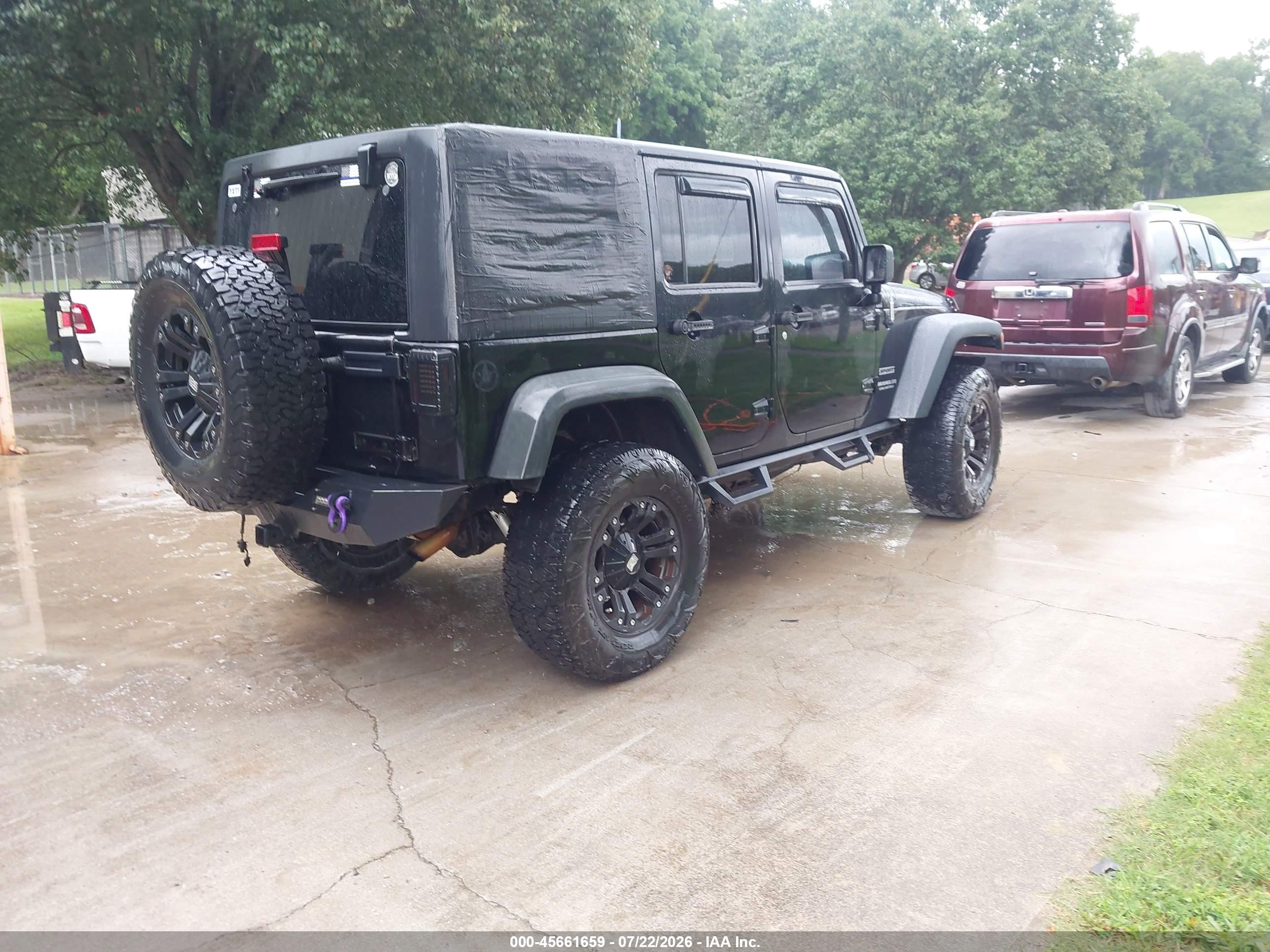 2012 Jeep Wrangler Unlimited Sport Black vin: 1C4BJWDG4CL234922