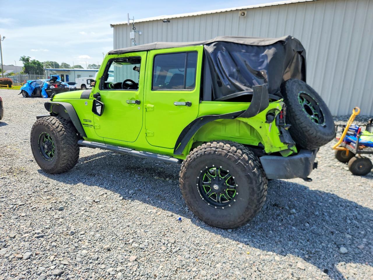2012 Jeep Wrangler Unlimited Sport Green vin: 1C4BJWDG4CL235455