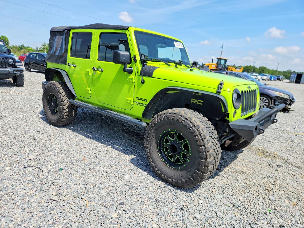 2012 Jeep Wrangler Unlimited Sport Green vin: 1C4BJWDG4CL235455