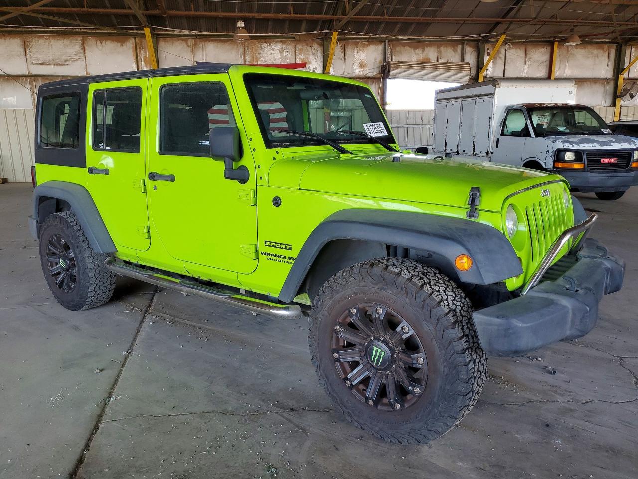 2012 Jeep Wrangler Unlimited Sport Green vin: 1C4BJWDG4CL283697