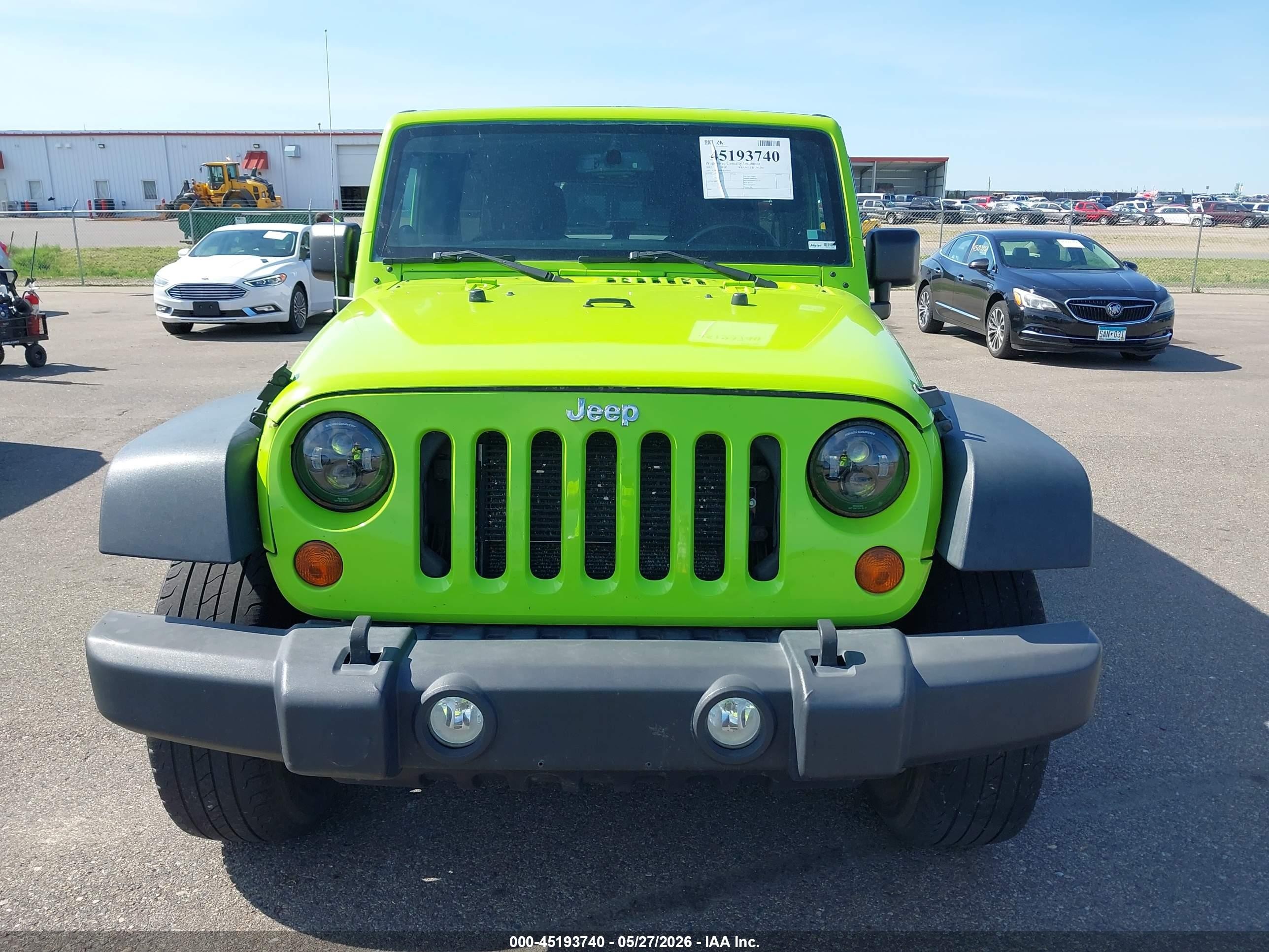 2013 Jeep Wrangler Unlimited Sport Green vin: 1C4BJWDG4DL547616