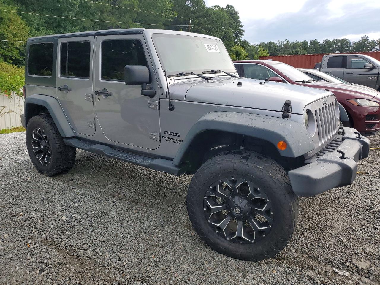 2015 Jeep Wrangler Unlimited Sport Gray vin: 1C4BJWDG4FL504834