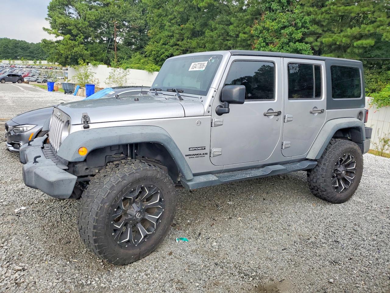 2015 Jeep Wrangler Unlimited Sport Gray vin: 1C4BJWDG4FL504834