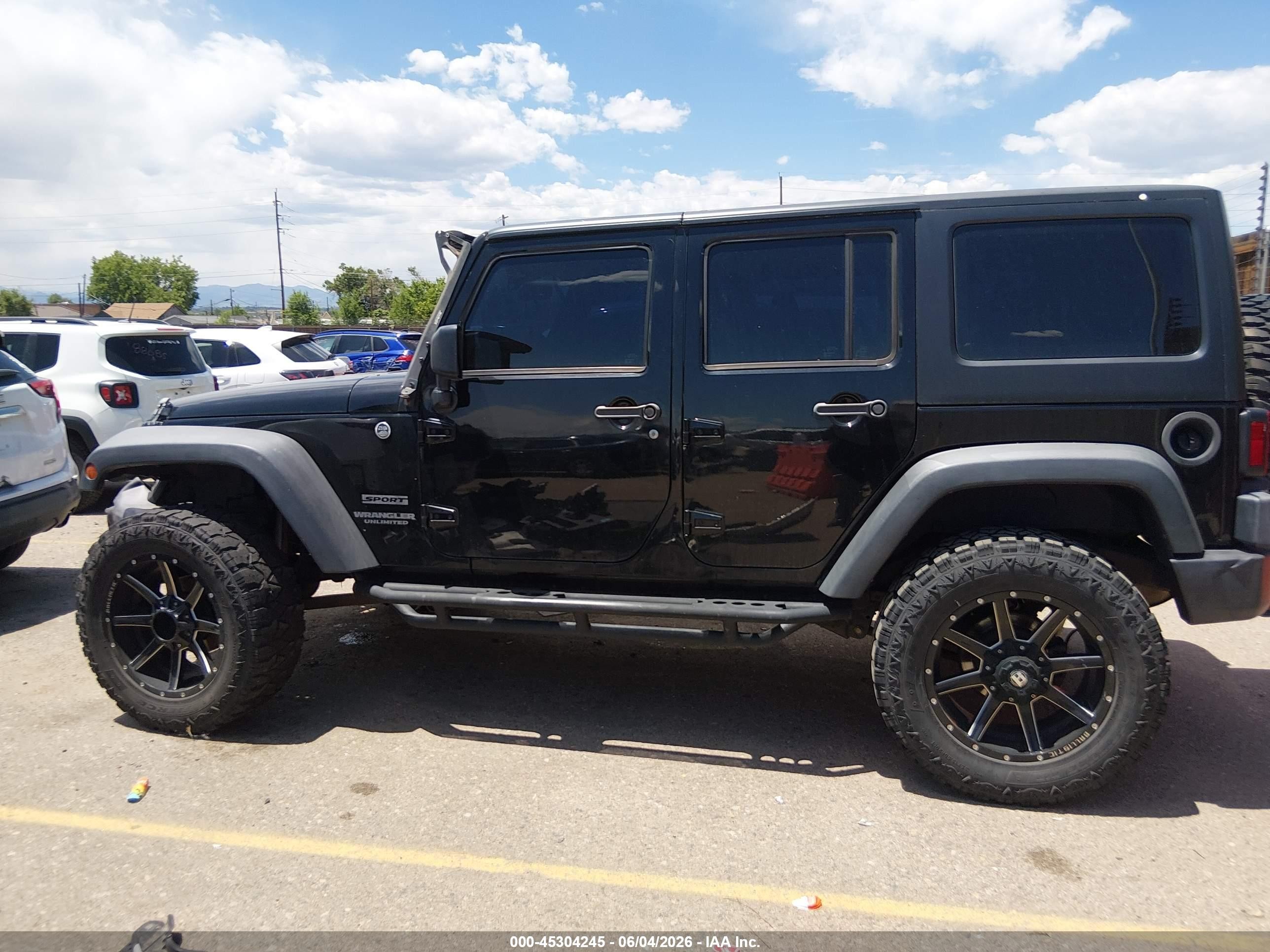 2015 Jeep Wrangler Unlimited Sport Black vin: 1C4BJWDG4FL600625