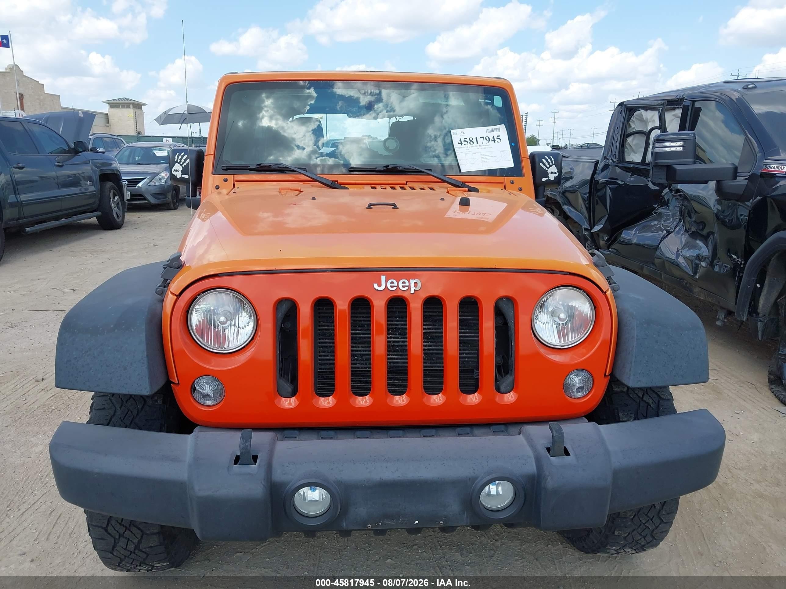 2015 Jeep Wrangler Unlimited Sport Оранжевый vin: 1C4BJWDG4FL628361