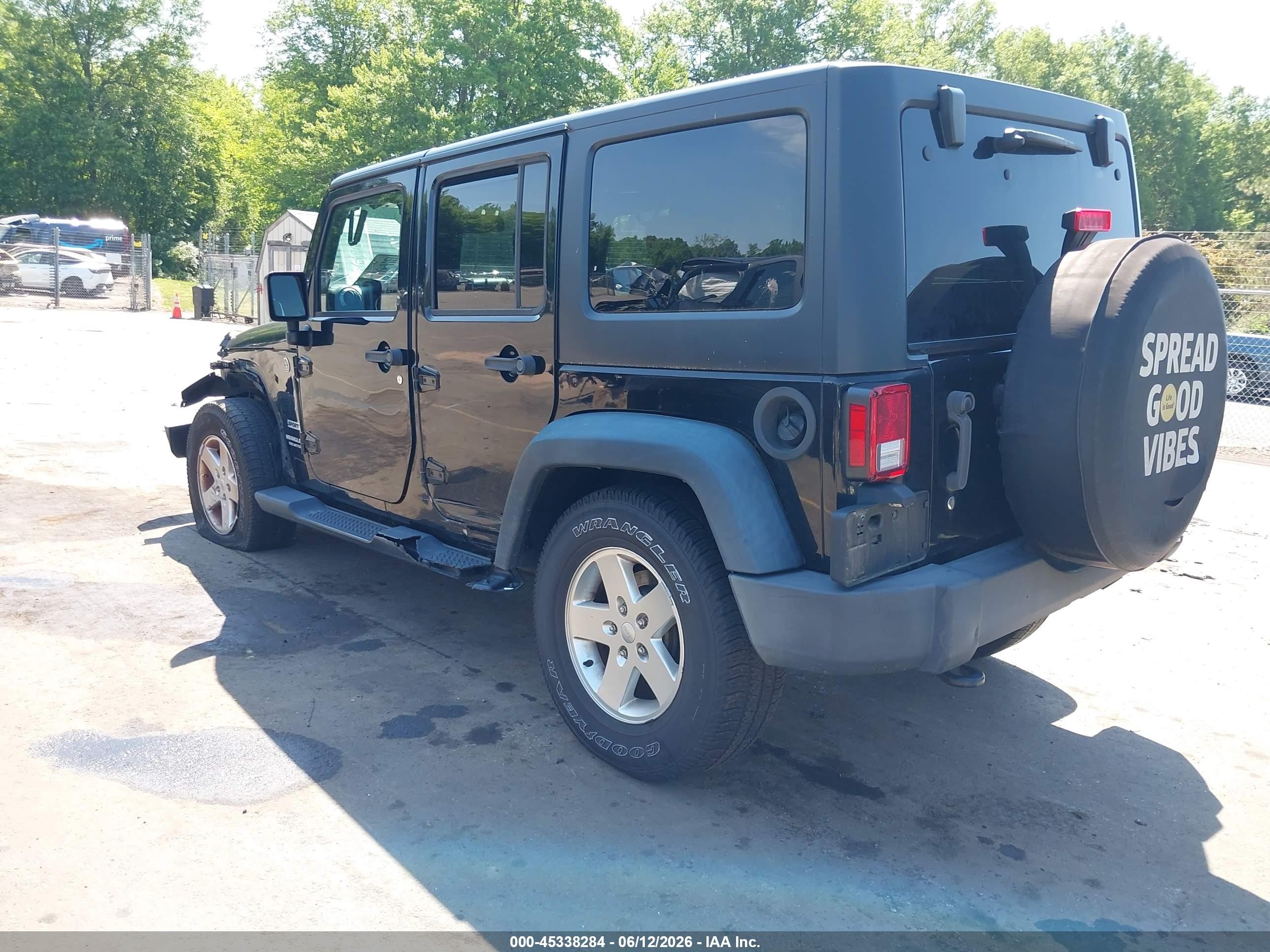 2015 Jeep Wrangler Unlimited Sport Black vin: 1C4BJWDG4FL750881