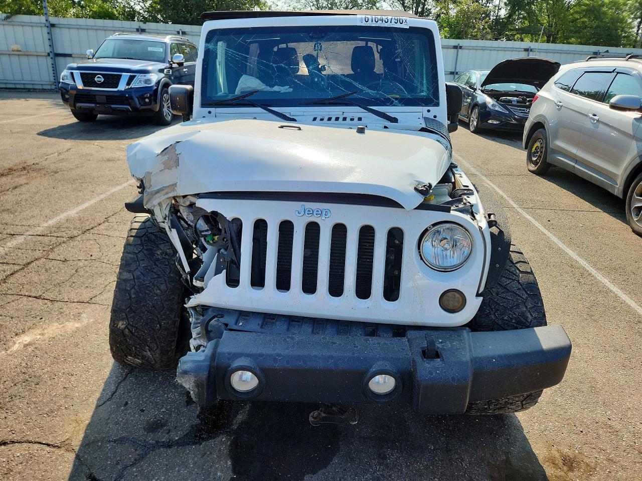 2017 Jeep Wrangler Unlimited Sport White vin: 1C4BJWDG4HL561196