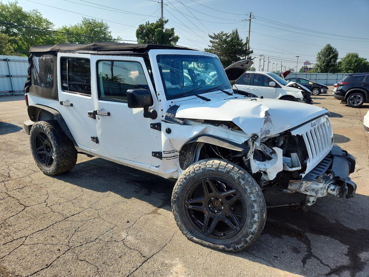 2017 Jeep Wrangler Unlimited Sport White vin: 1C4BJWDG4HL561196