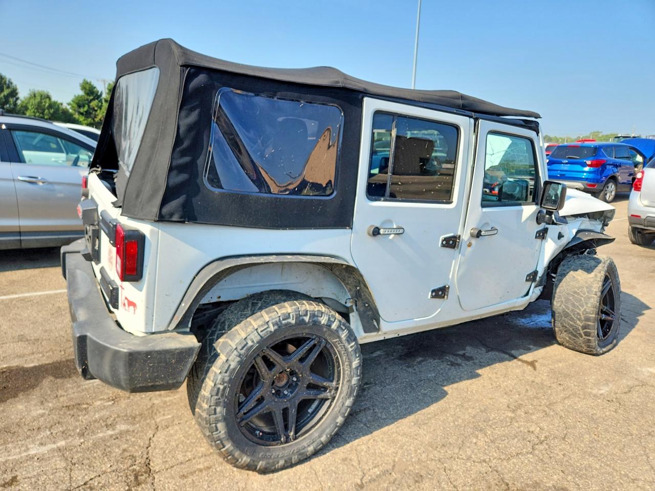 2017 Jeep Wrangler Unlimited Sport White vin: 1C4BJWDG4HL561196