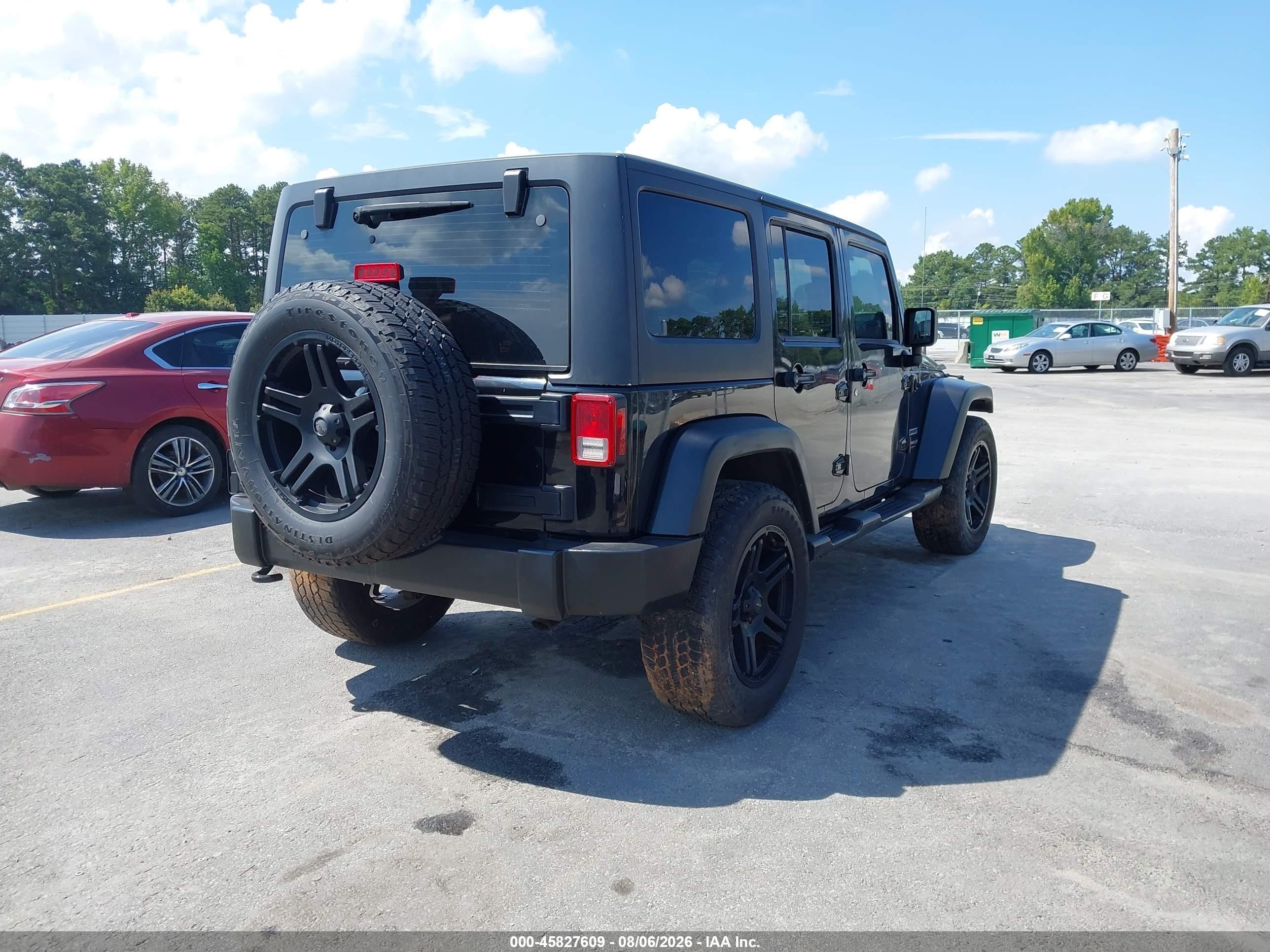 2012 Jeep Wrangler Unlimited Sport Black vin: 1C4BJWDG5CL166436