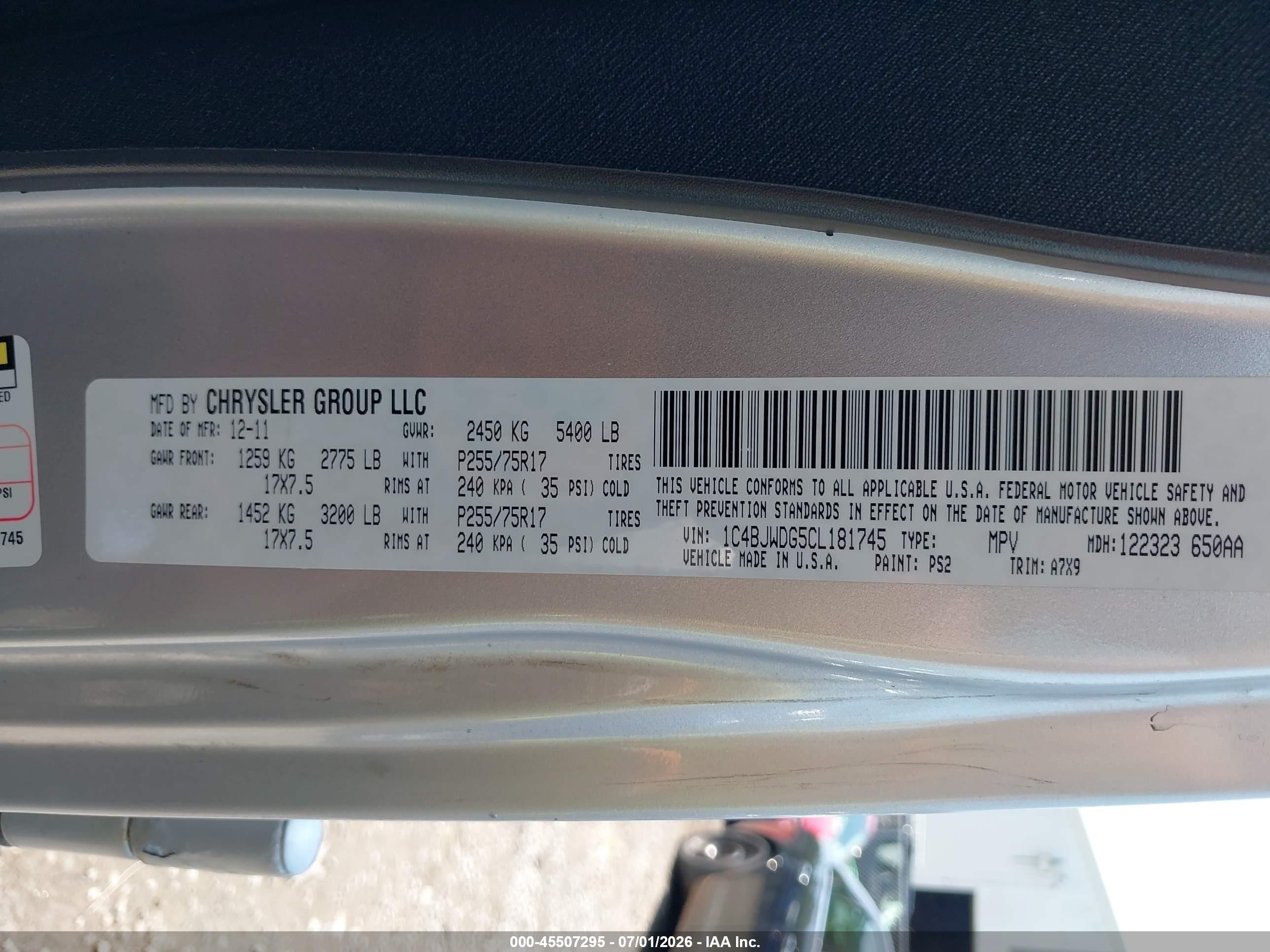 2012 Jeep Wrangler Unlimited Sport Silver vin: 1C4BJWDG5CL181745
