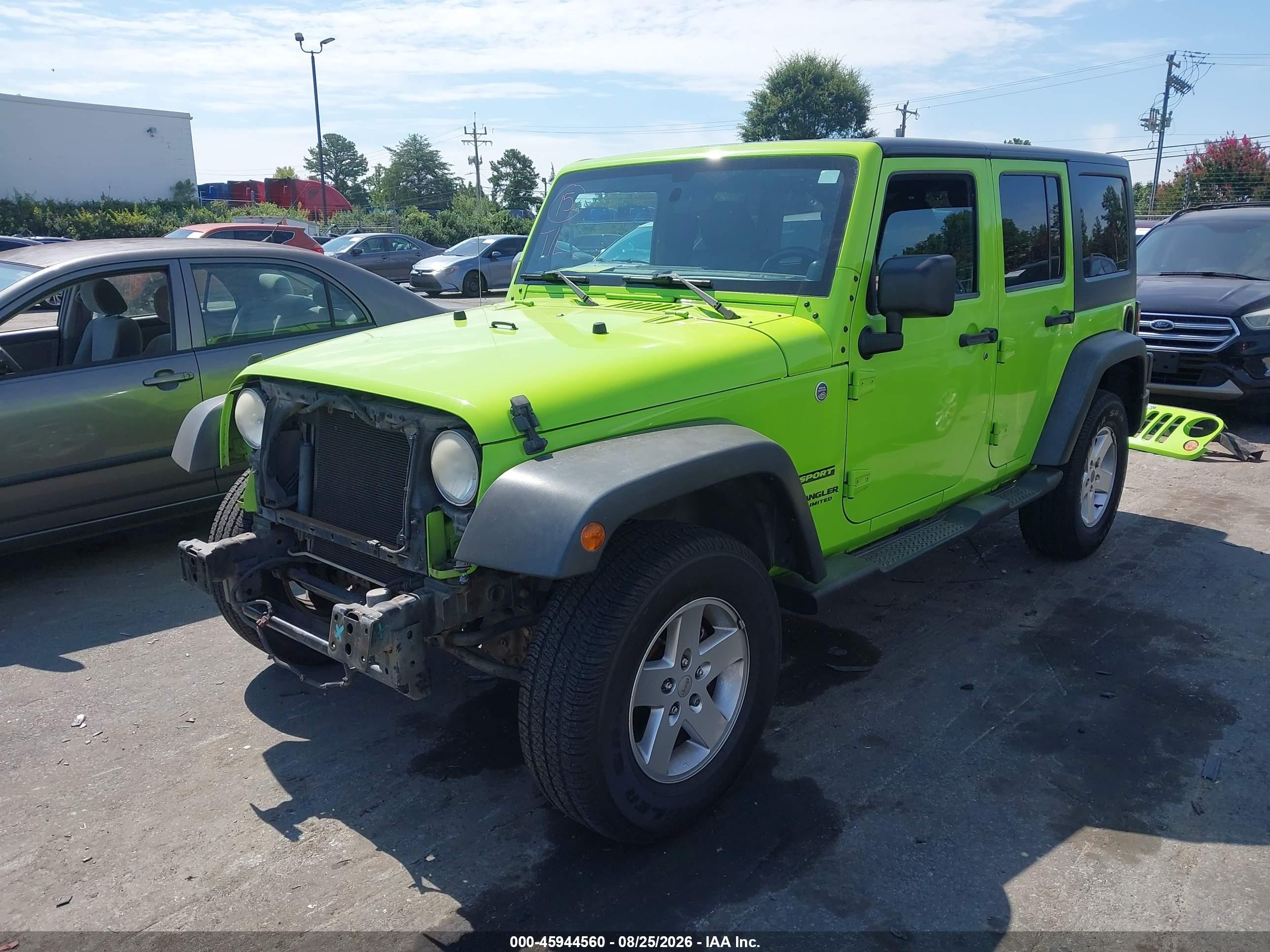 2012 Jeep Wrangler Unlimited Sport Green vin: 1C4BJWDG5CL285197