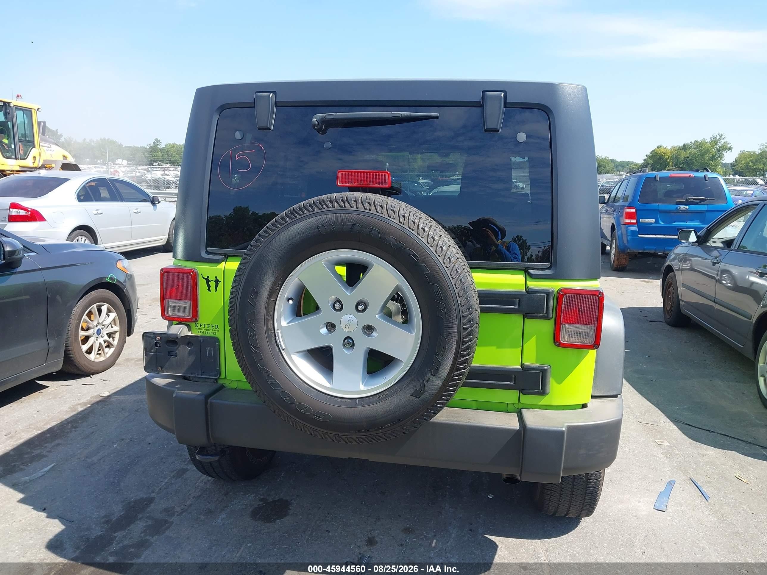 2012 Jeep Wrangler Unlimited Sport Green vin: 1C4BJWDG5CL285197