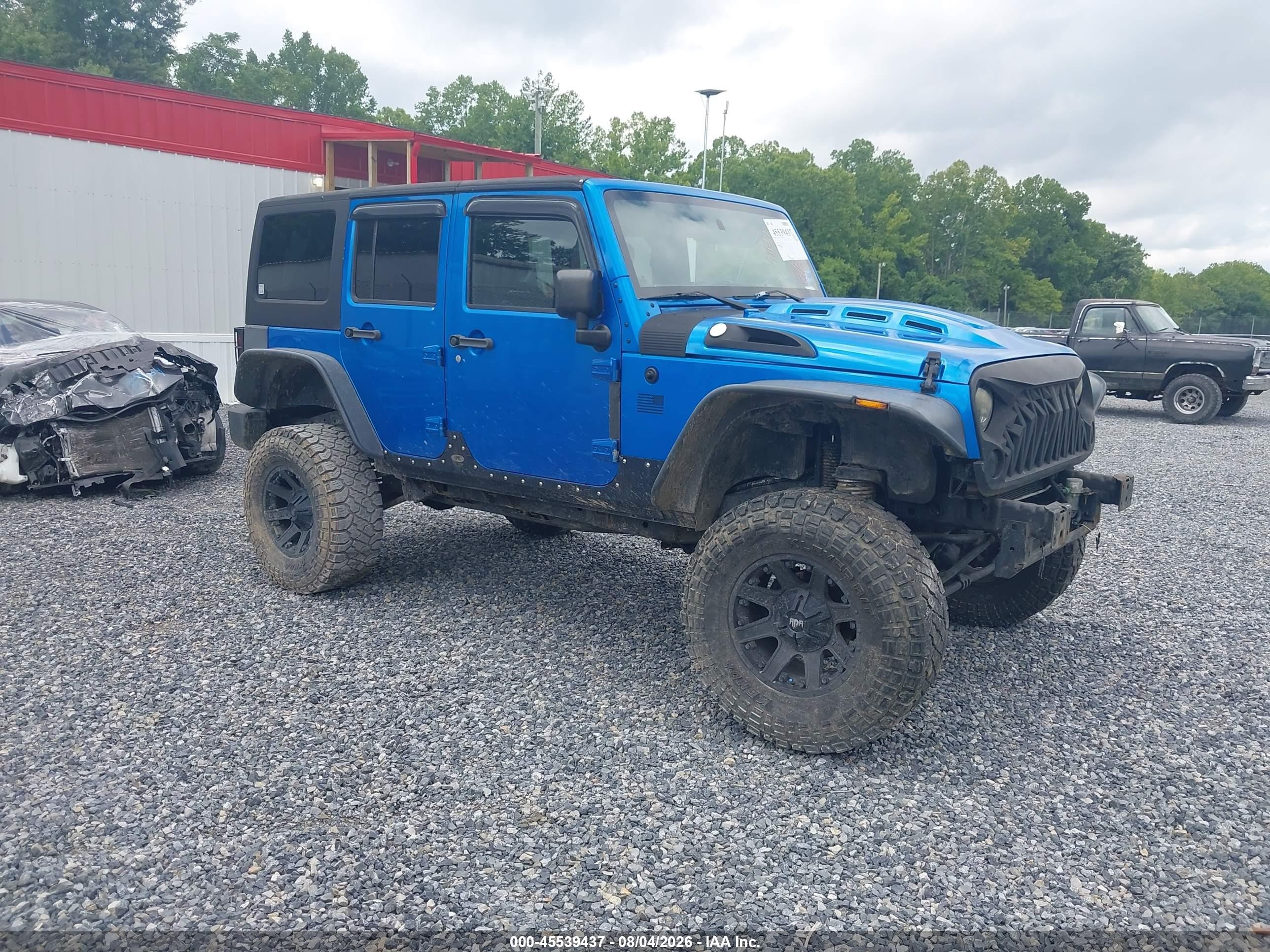 2014 Jeep Wrangler Unlimited Freedom Edition Синий vin: 1C4BJWDG5EL202774