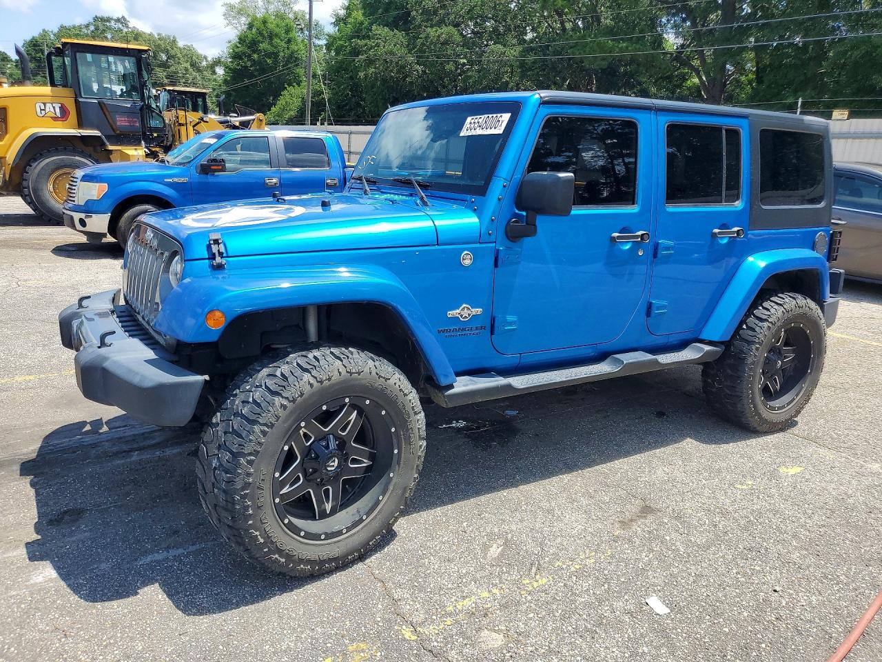 2015 Jeep Wrangler Unlimited Sport Blue vin: 1C4BJWDG5FL612377