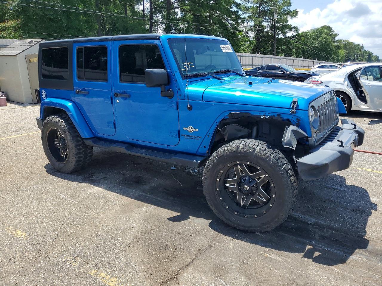 2015 Jeep Wrangler Unlimited Sport Blue vin: 1C4BJWDG5FL612377