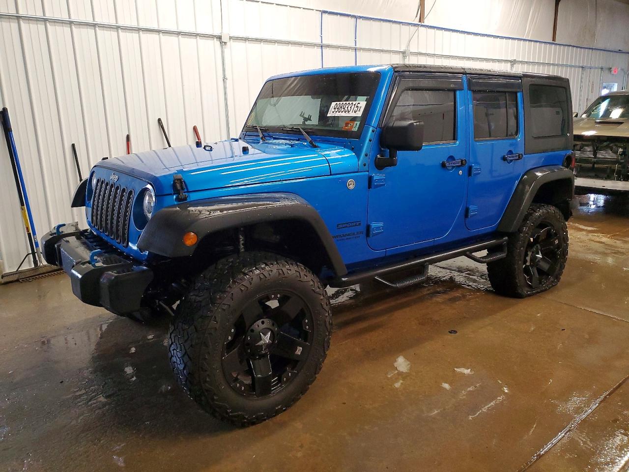 2015 Jeep Wrangler Unlimited Sport Blue vin: 1C4BJWDG5FL692134