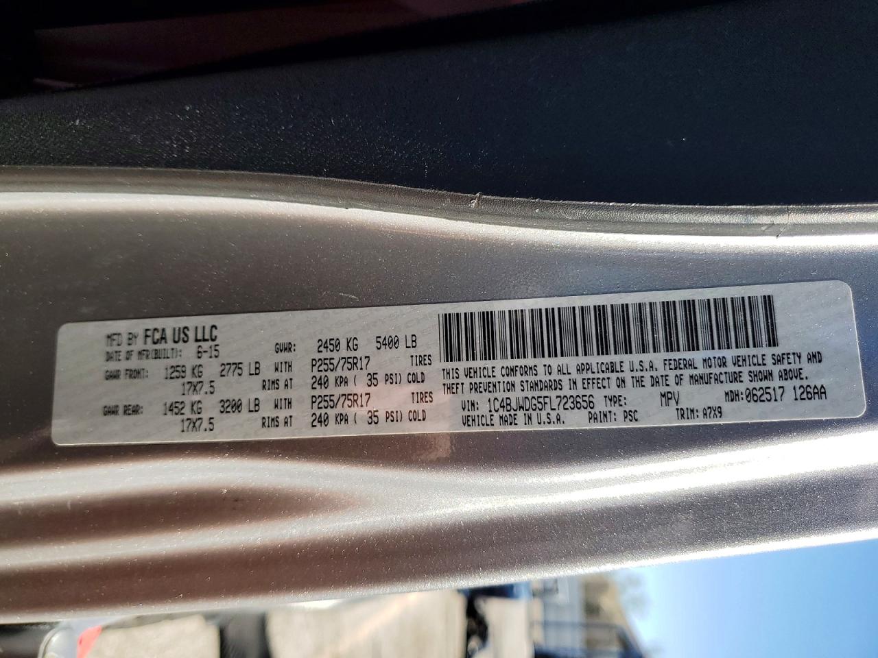 2015 Jeep Wrangler Silver vin: 1C4BJWDG5FL723656