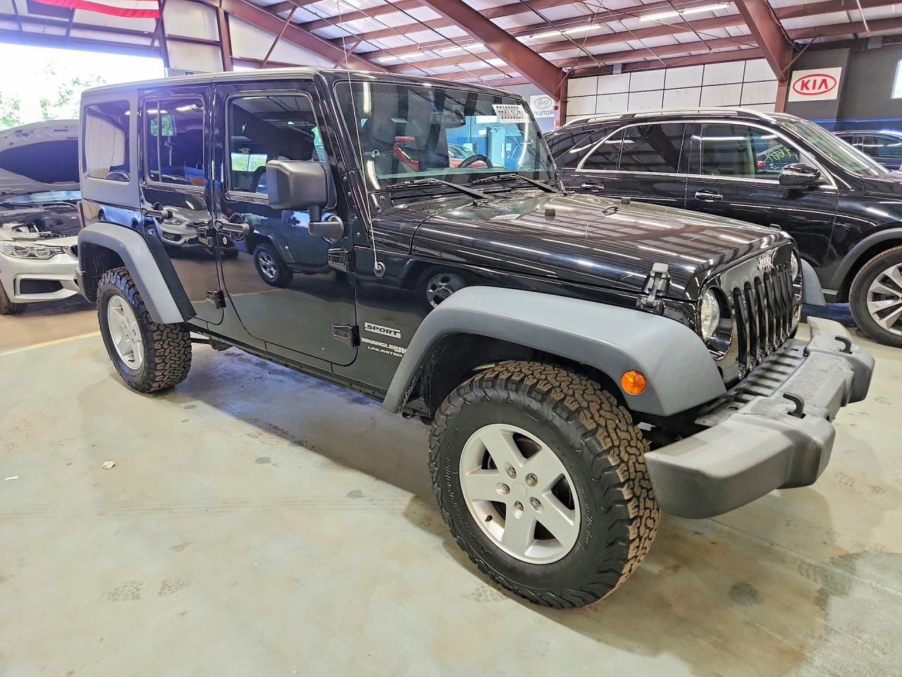 2018 Jeep Wrangler Unlimited Sport Black vin: 1C4BJWDG5JL888728