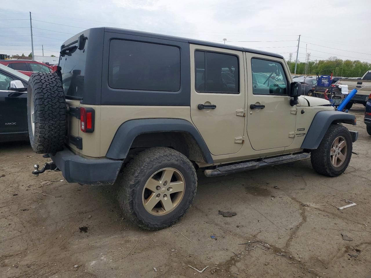 2018 Jeep Wrangler Unlimited Sport Желто-коричневый vin: 1C4BJWDG5JL911523