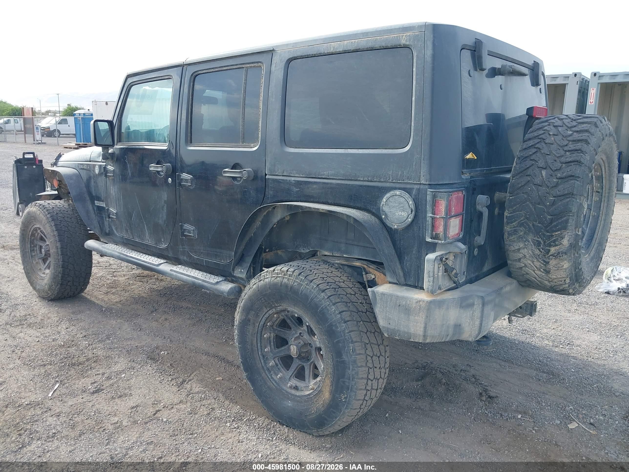 2012 Jeep Wrangler Unlimited Sport Black vin: 1C4BJWDG6CL164064