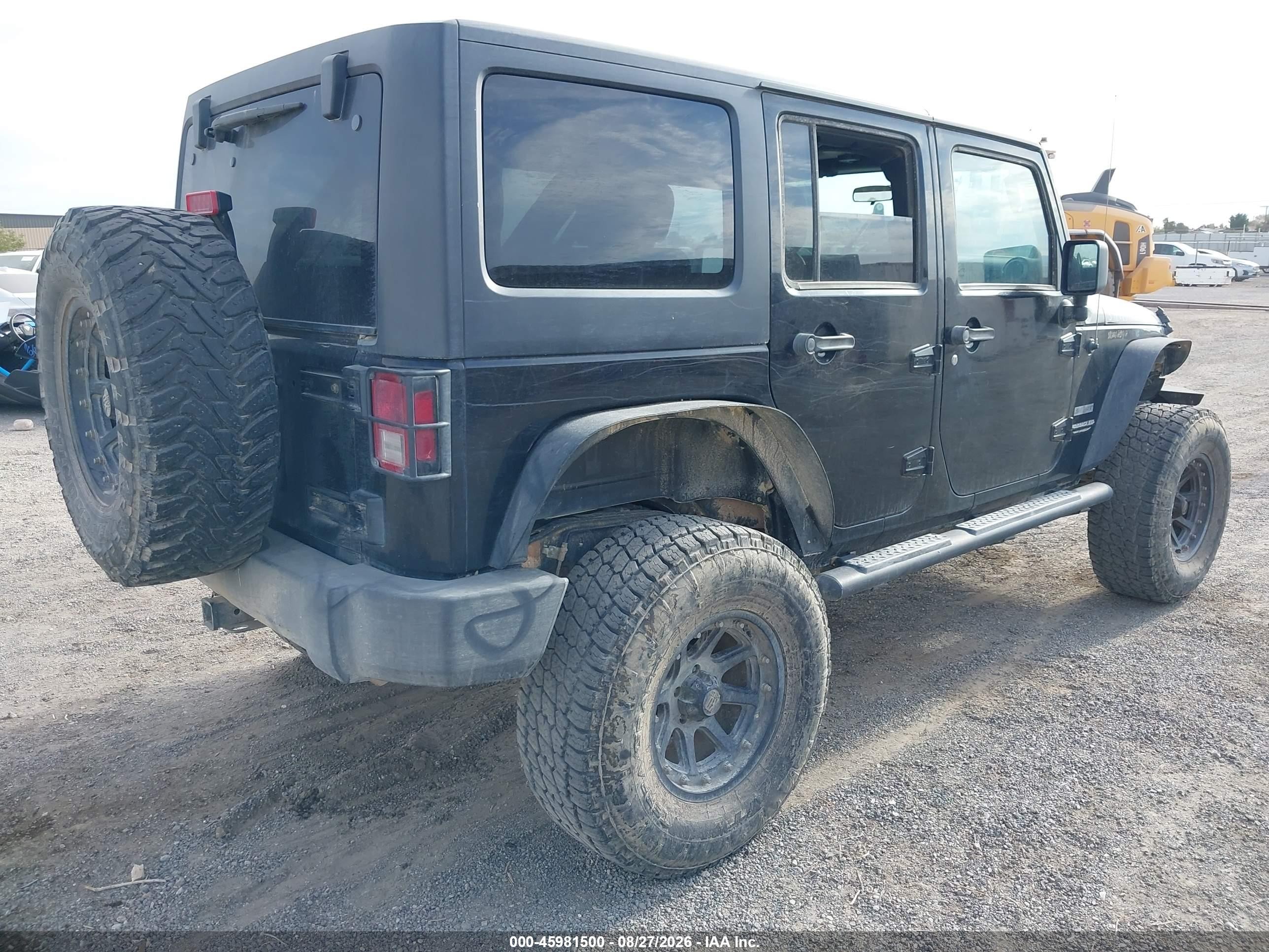2012 Jeep Wrangler Unlimited Sport Black vin: 1C4BJWDG6CL164064