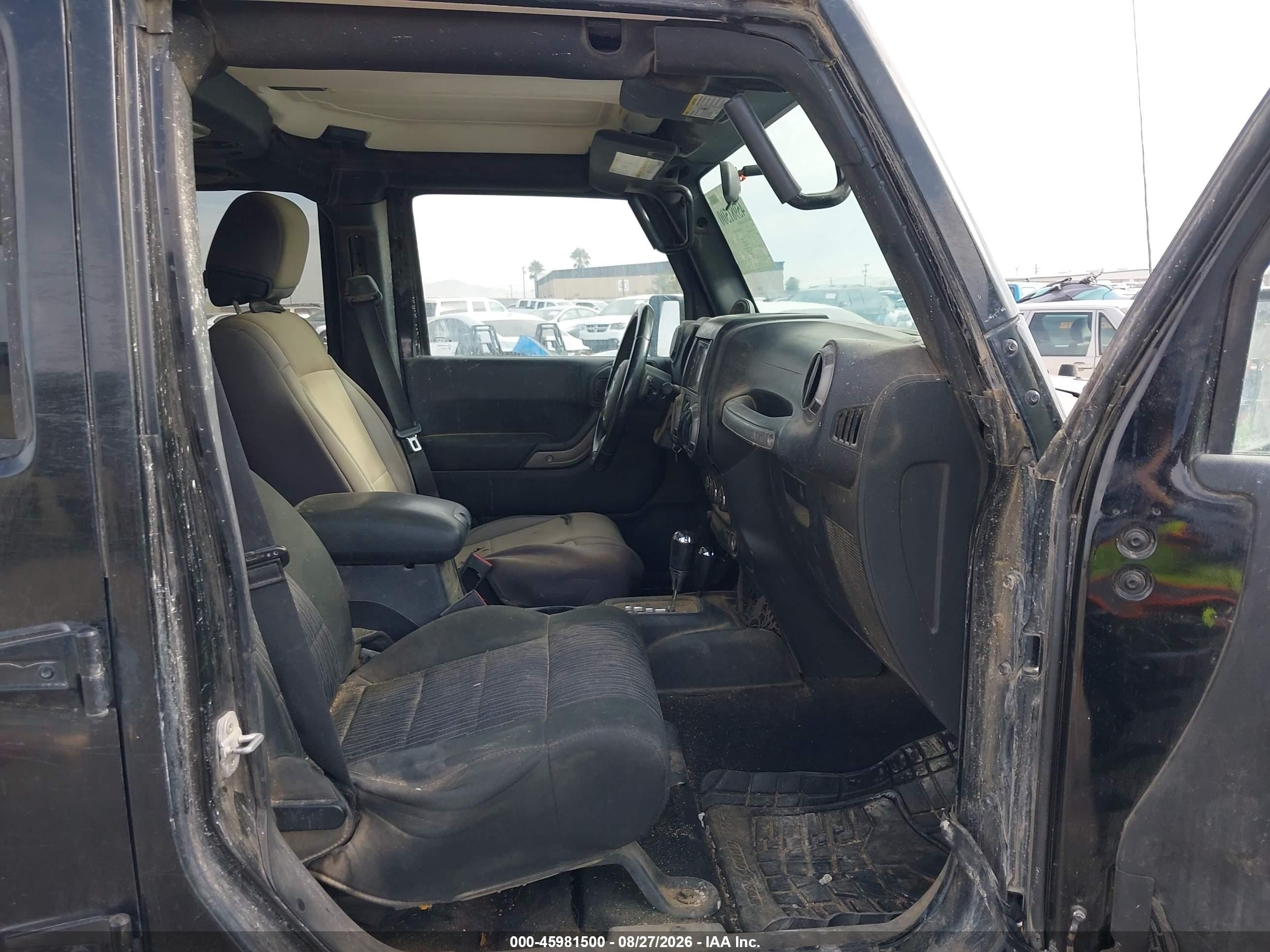 2012 Jeep Wrangler Unlimited Sport Black vin: 1C4BJWDG6CL164064