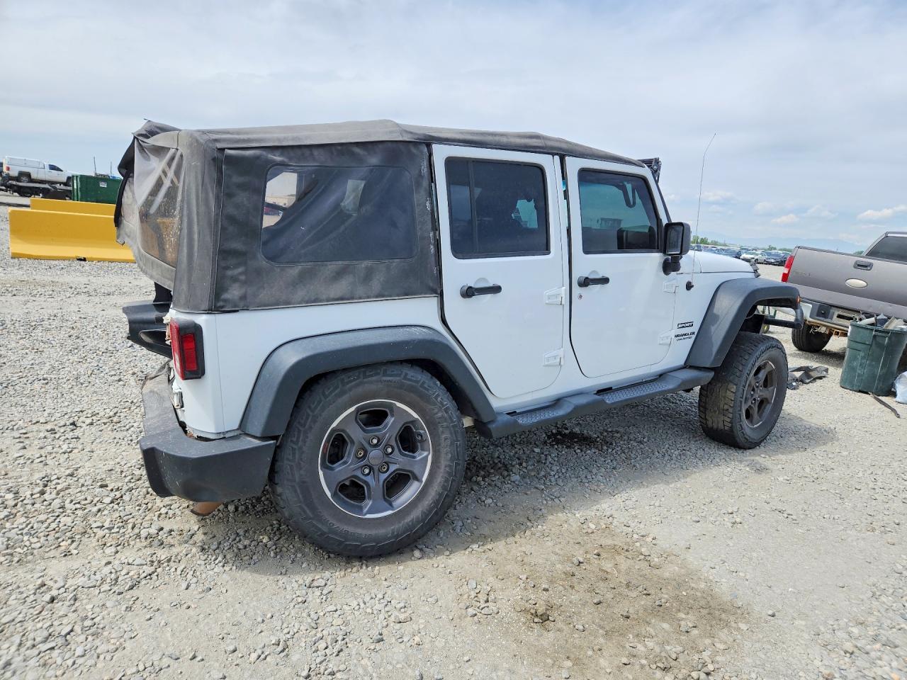 2012 Jeep Wrangler Unlimited Sport Белый vin: 1C4BJWDG6CL210959