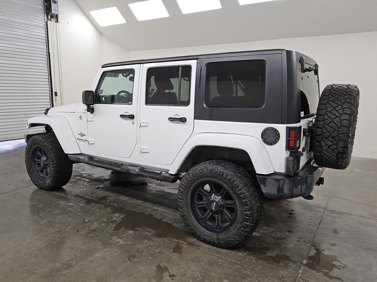 2013 Jeep Wrangler Unlimited Sport White vin: 1C4BJWDG6DL613986 Damage: Left Front Wheel, Aftermarket, Acceptable