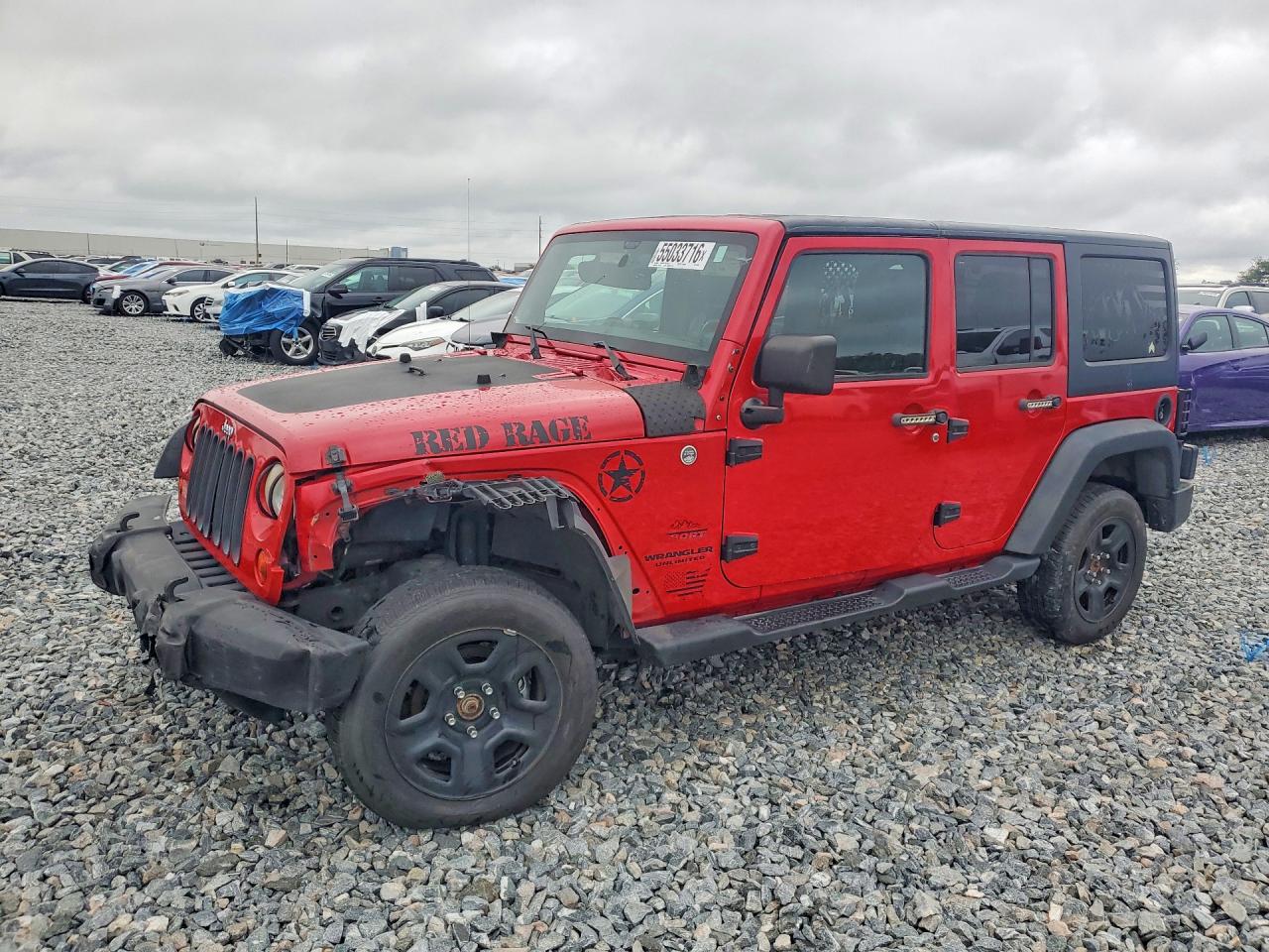 2013 Jeep Wrangler Unlimited Sport Красный vin: 1C4BJWDG6DL701257