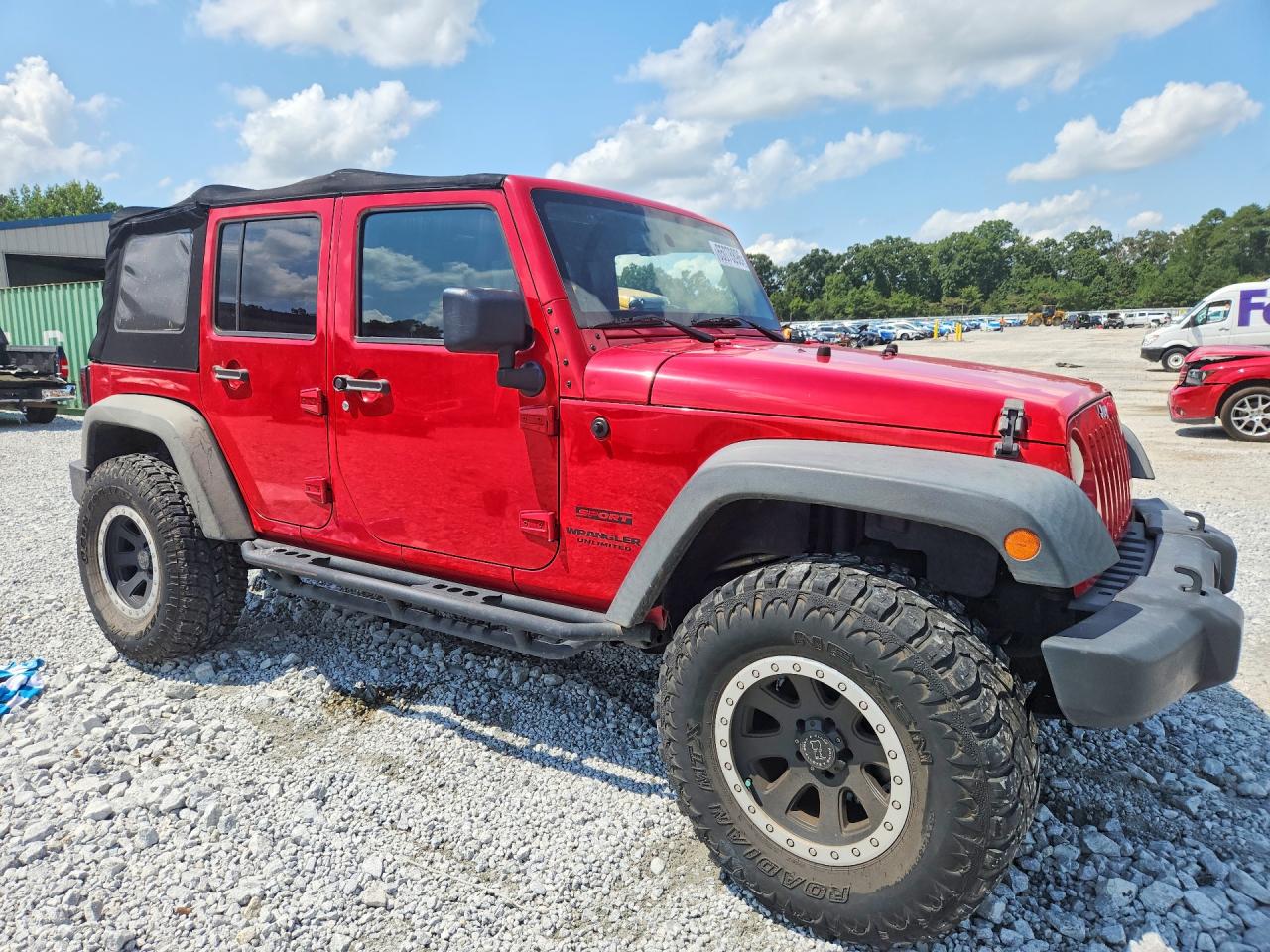 2014 Jeep Wrangler Unlimited Sport Red vin: 1C4BJWDG6EL155349