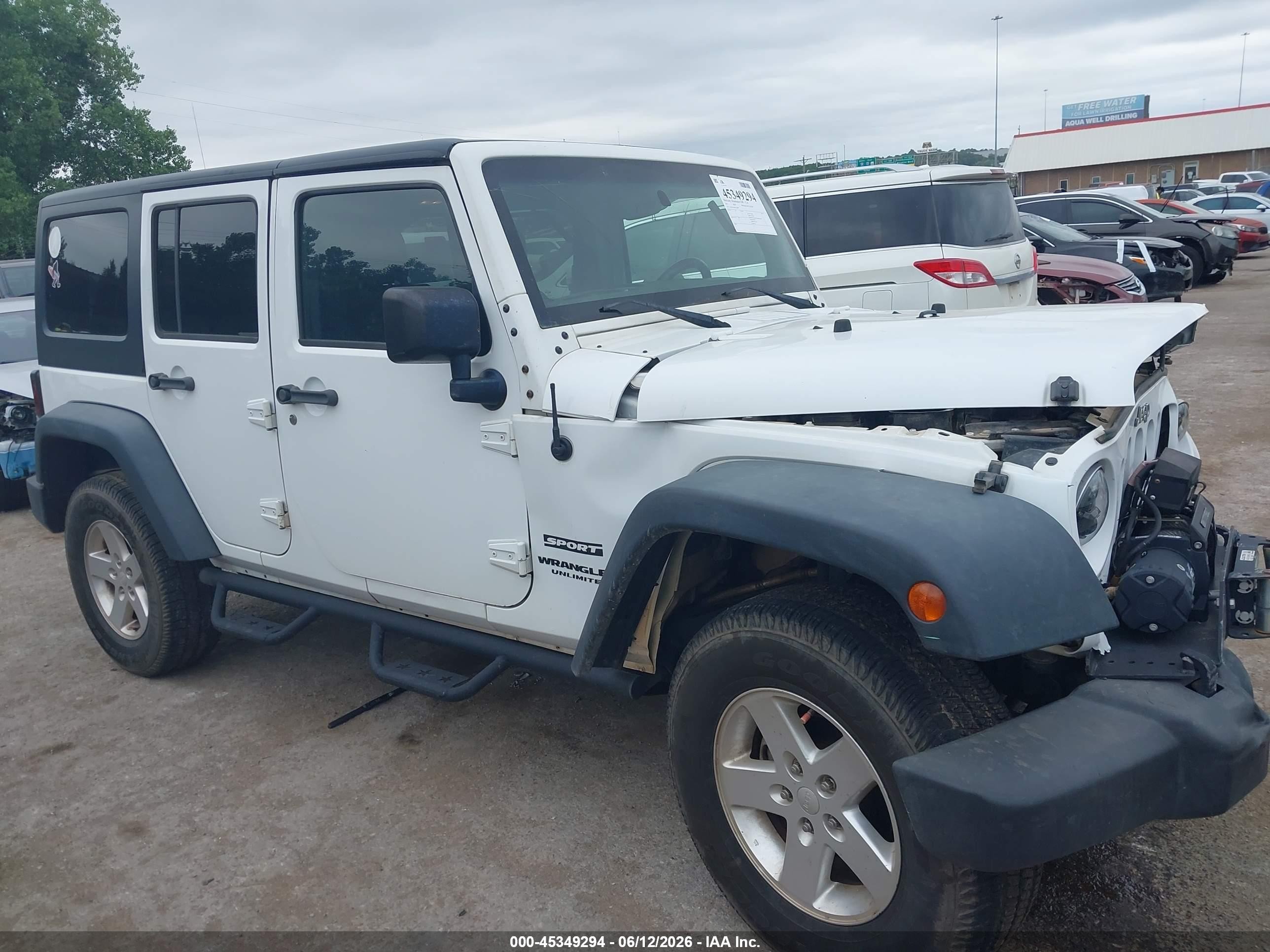 2015 Jeep Wrangler Unlimited Sport White vin: 1C4BJWDG6FL536667