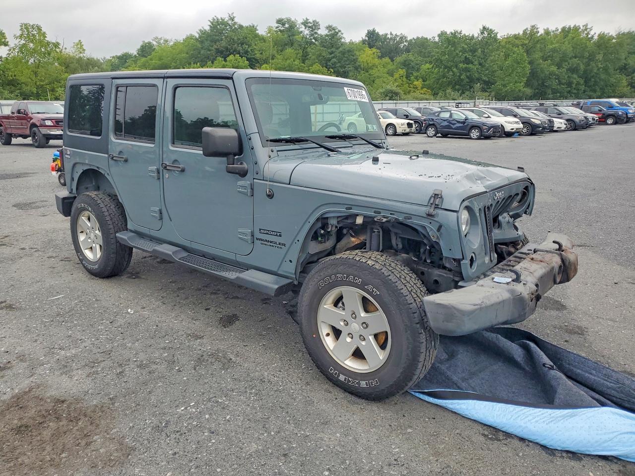 2015 Jeep Wrangler Unlimited Sport Gray vin: 1C4BJWDG6FL666285
