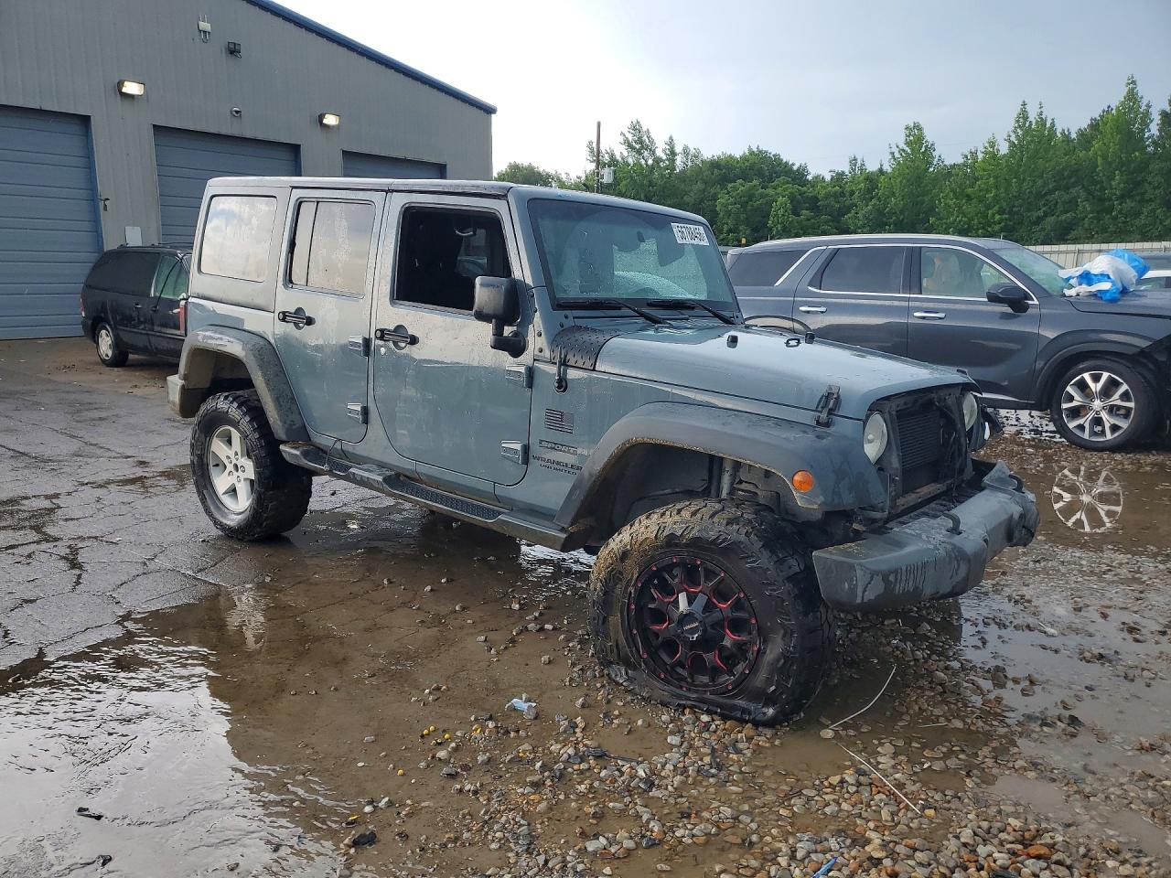 2015 Jeep Wrangler Unlimited Sport Blue vin: 1C4BJWDG6FL698539