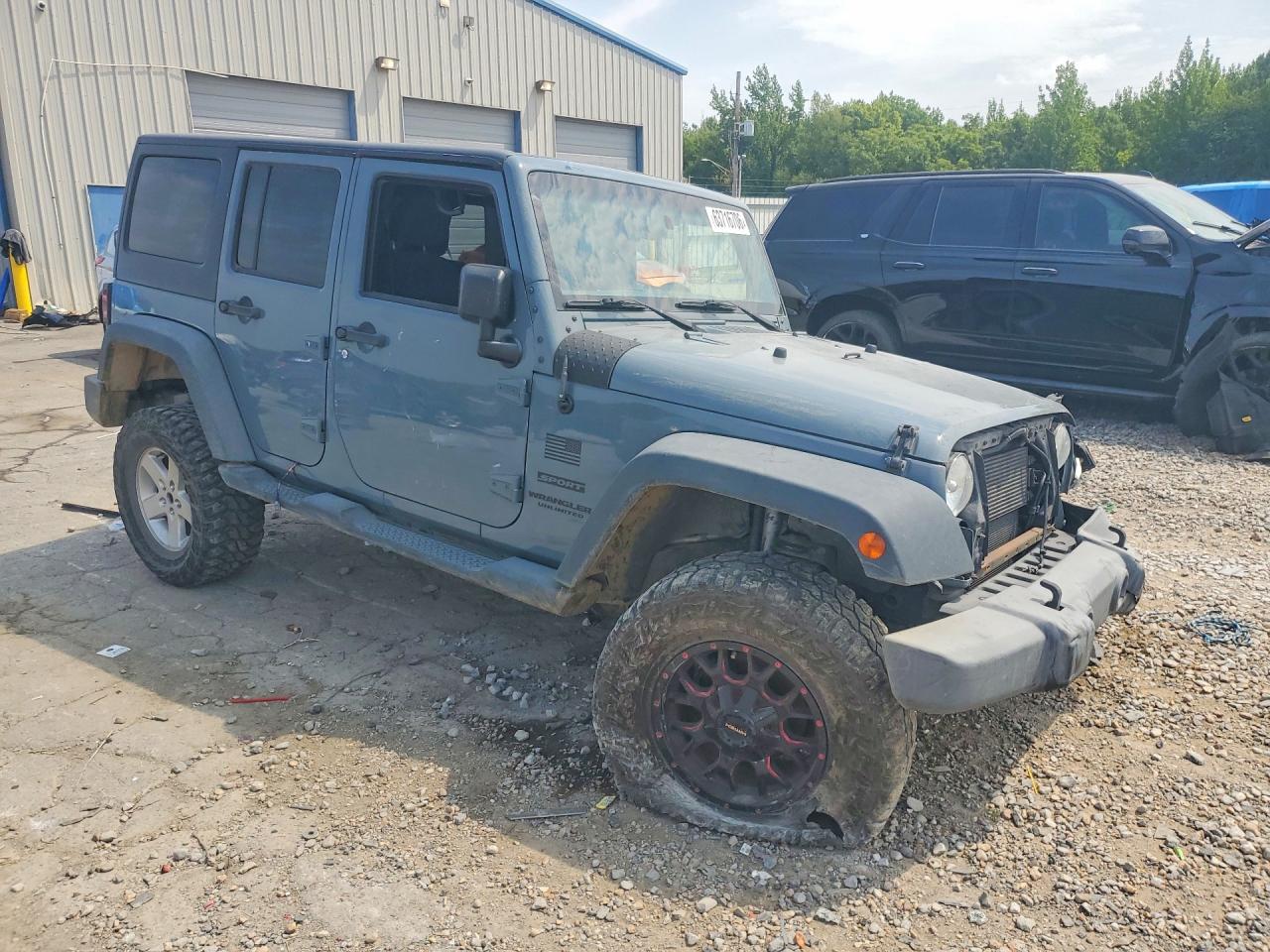 2015 Jeep Wrangler Unlimited Sport Gray vin: 1C4BJWDG6FL698539