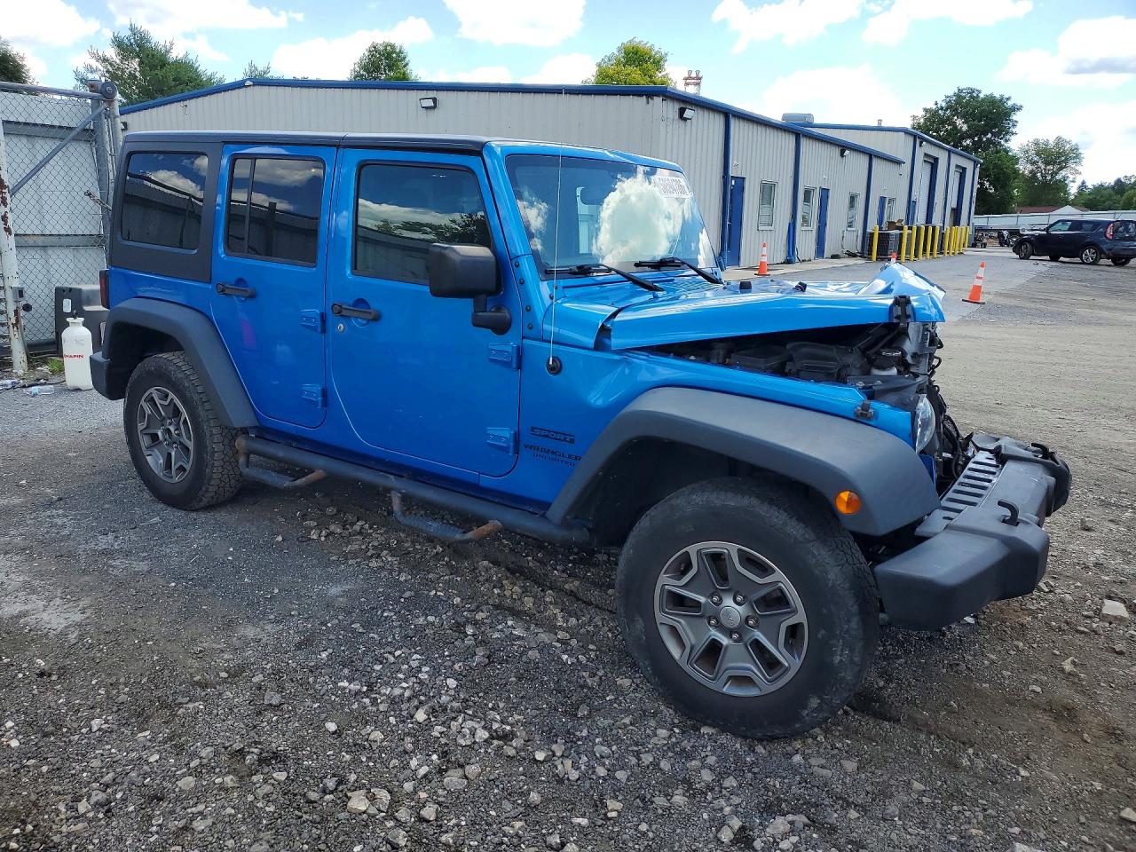 2016 Jeep Wrangler Unlimited Sport Blue vin: 1C4BJWDG6GL107935