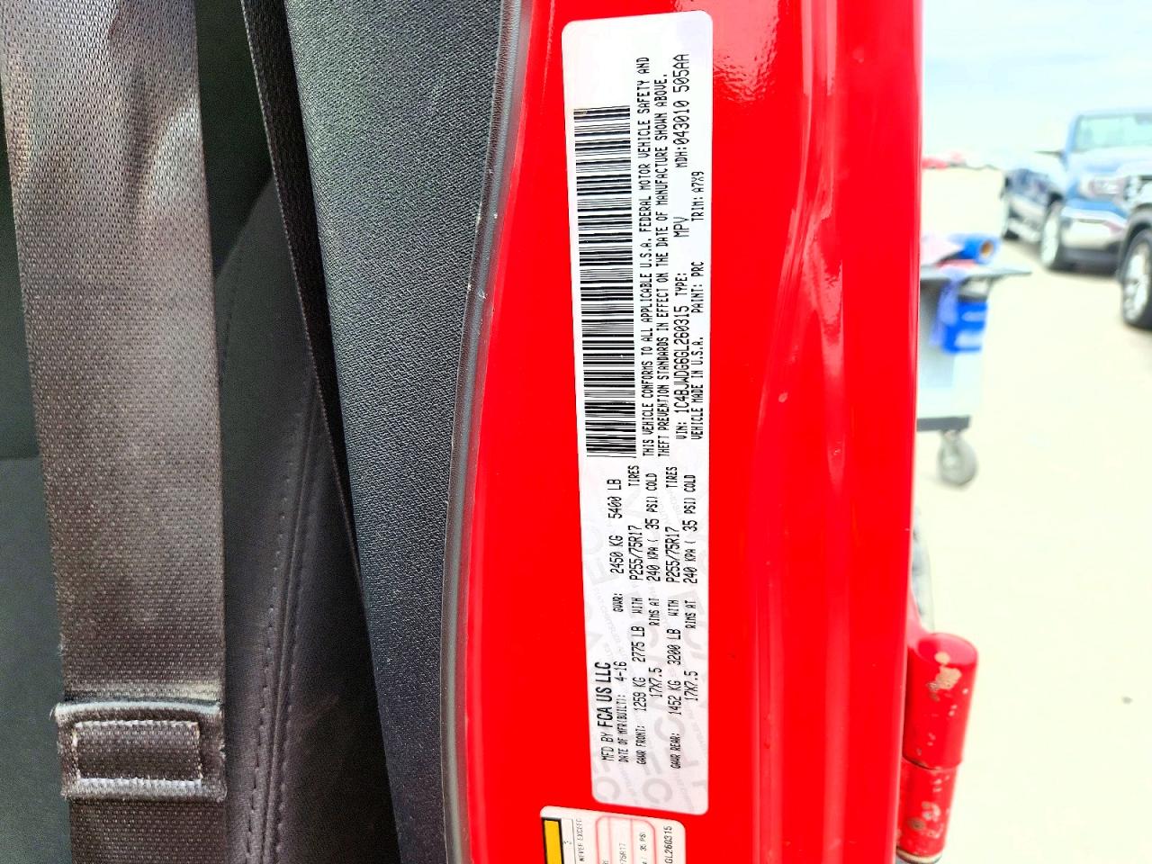 2016 Jeep Wrangler Unlimited Sport Красный vin: 1C4BJWDG6GL260315