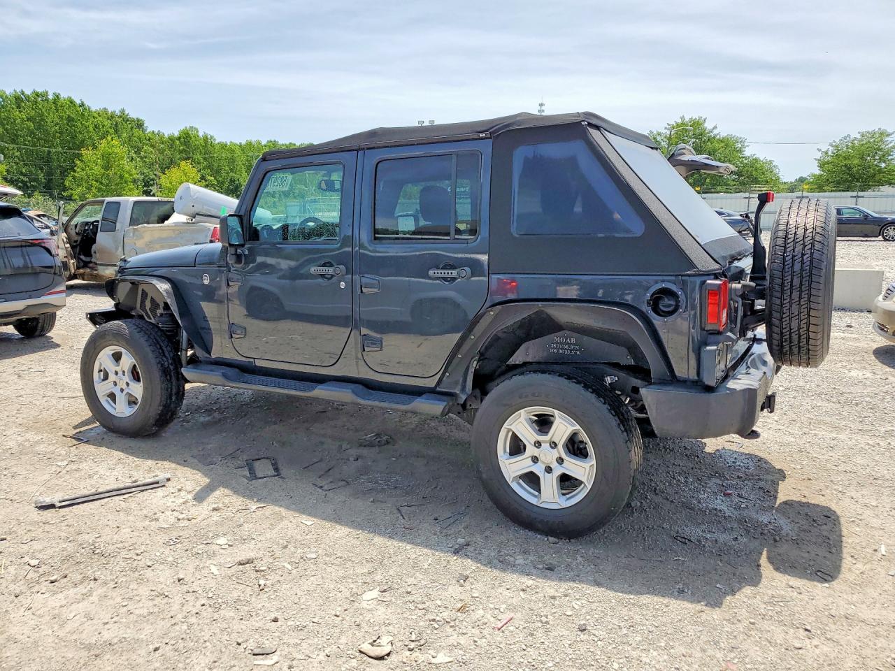 2016 Jeep Wrangler Unlimited Sport Gray vin: 1C4BJWDG6GL270407