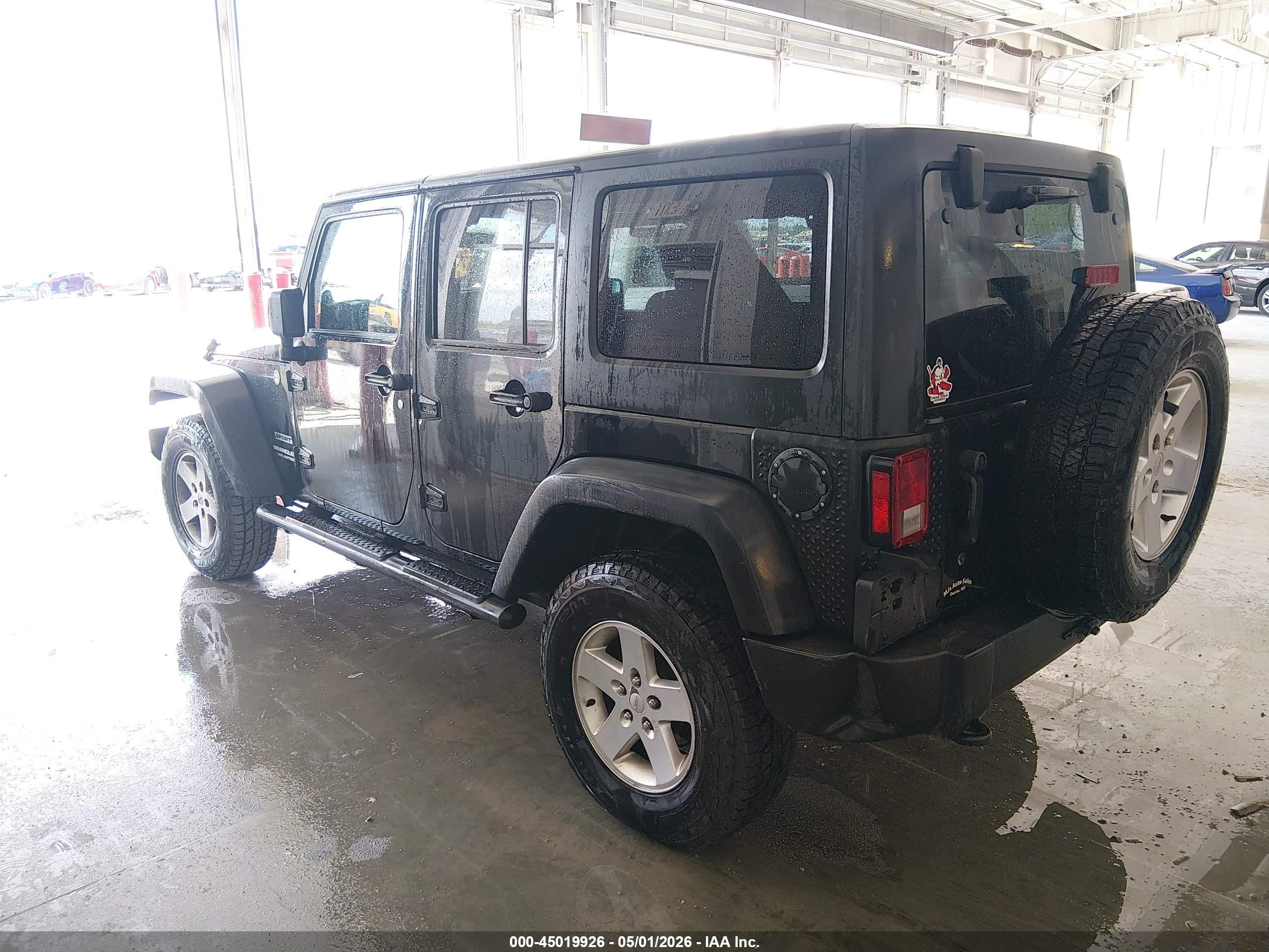 2012 Jeep Wrangler Unlimited Sport Black vin: 1C4BJWDG7CL266845