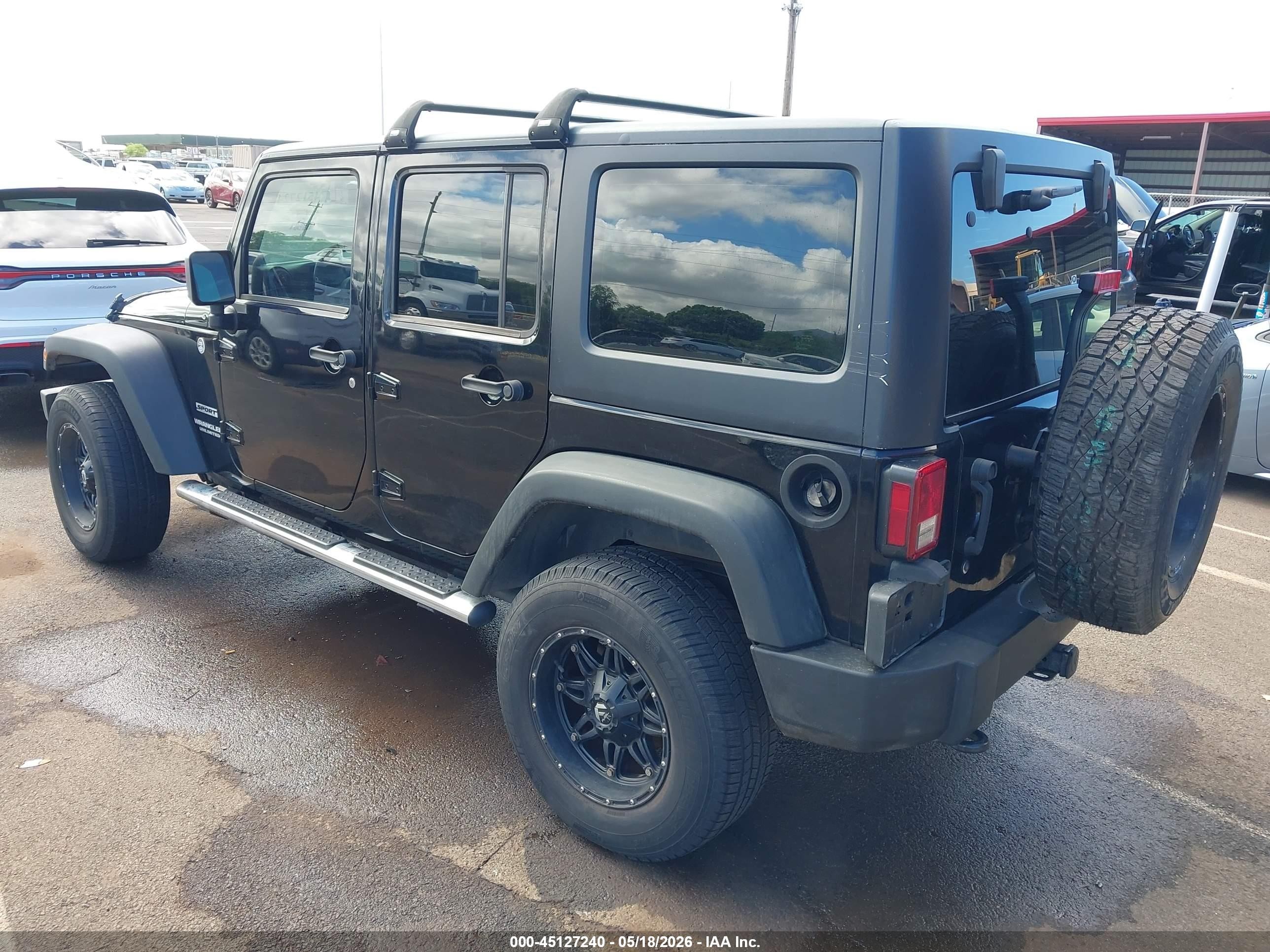 2013 Jeep Wrangler Unlimited Sport Black vin: 1C4BJWDG7DL504369