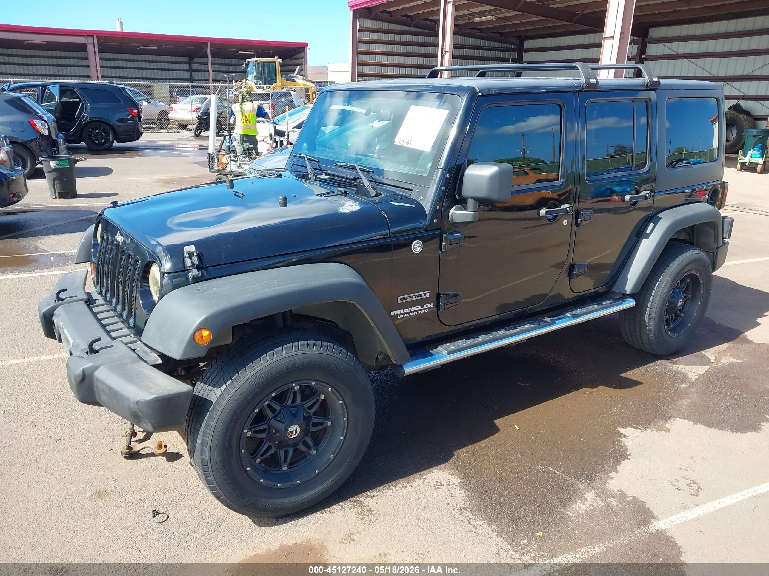 2013 Jeep Wrangler Unlimited Sport Black vin: 1C4BJWDG7DL504369